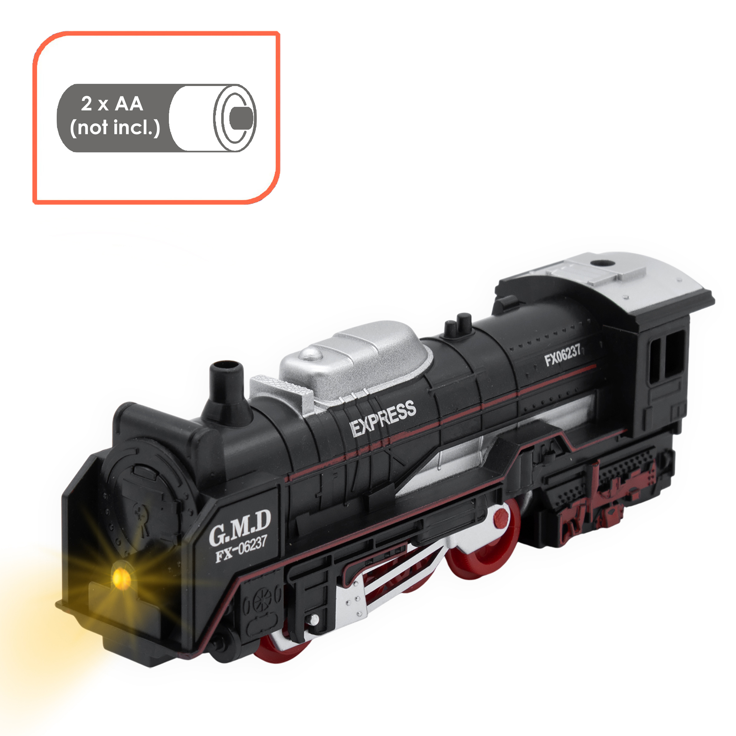 spielzeug eisenbahn mit dampf Elektrische Spielzeug Eisenbahn inklusive Schienen - 16-teilig - Zug