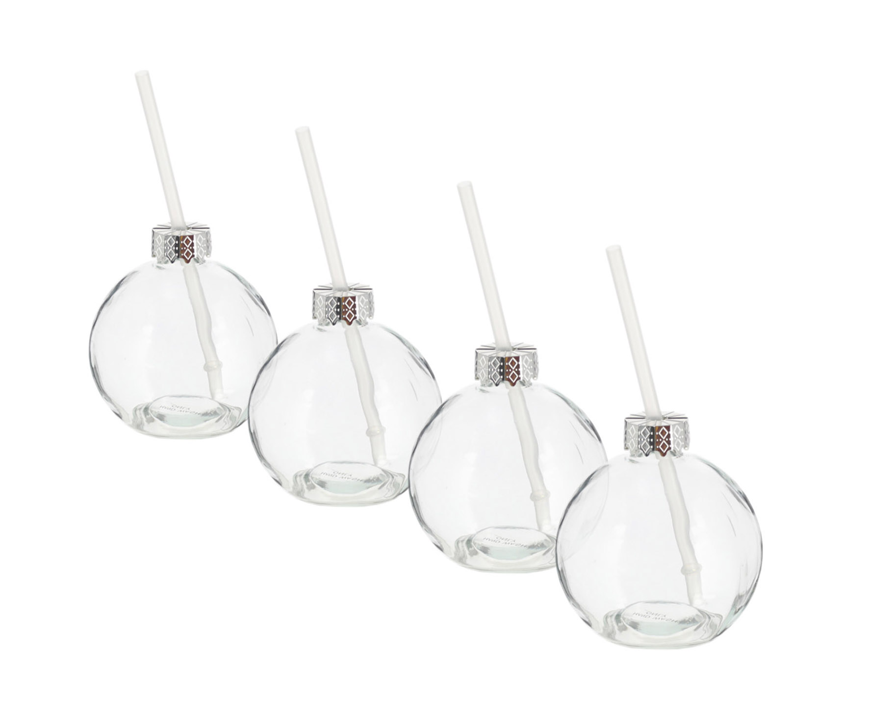 Christbaumkugel Trinkglas 400 ml - 4er Set