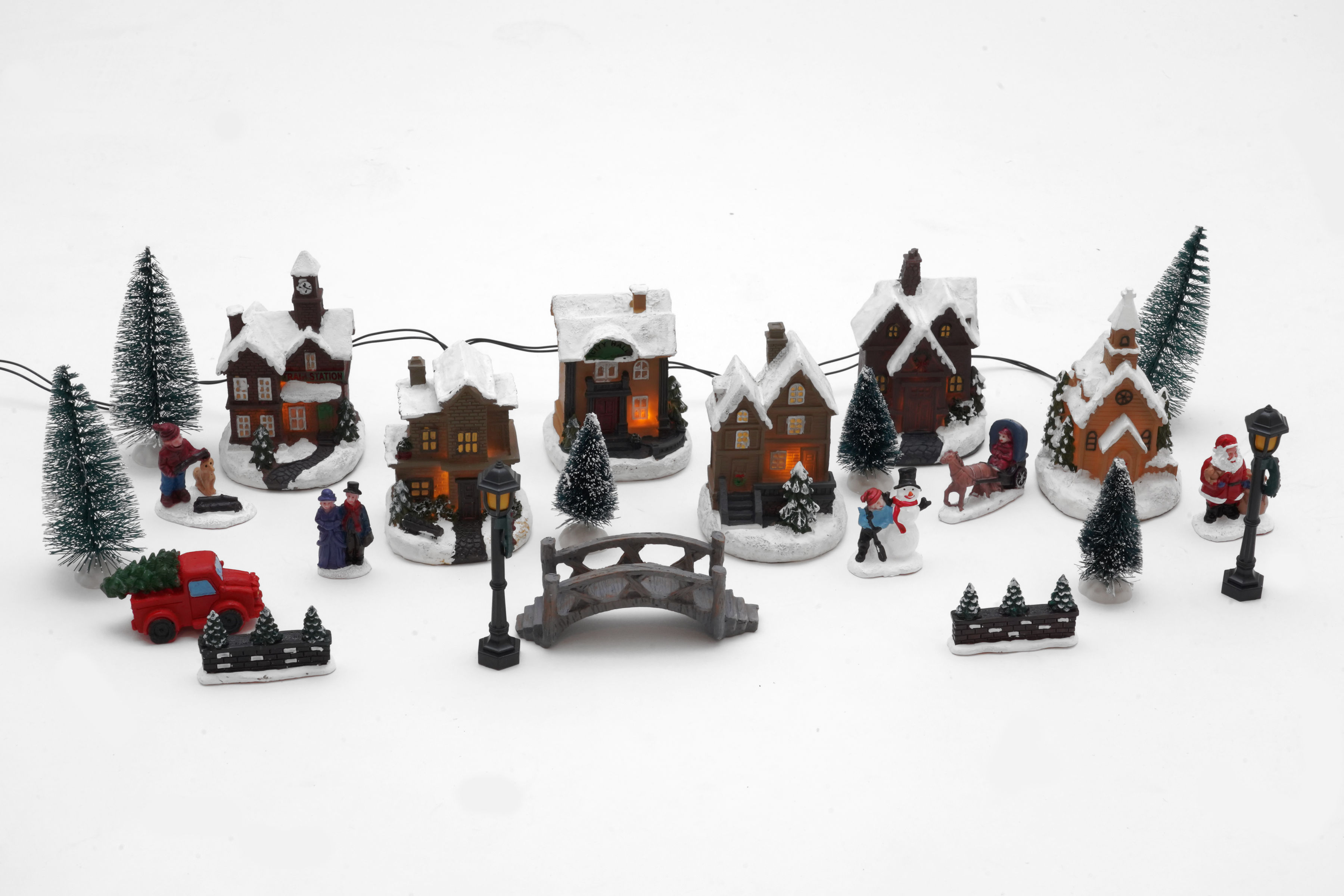 LED Weihnachtsdorf 25-teilig