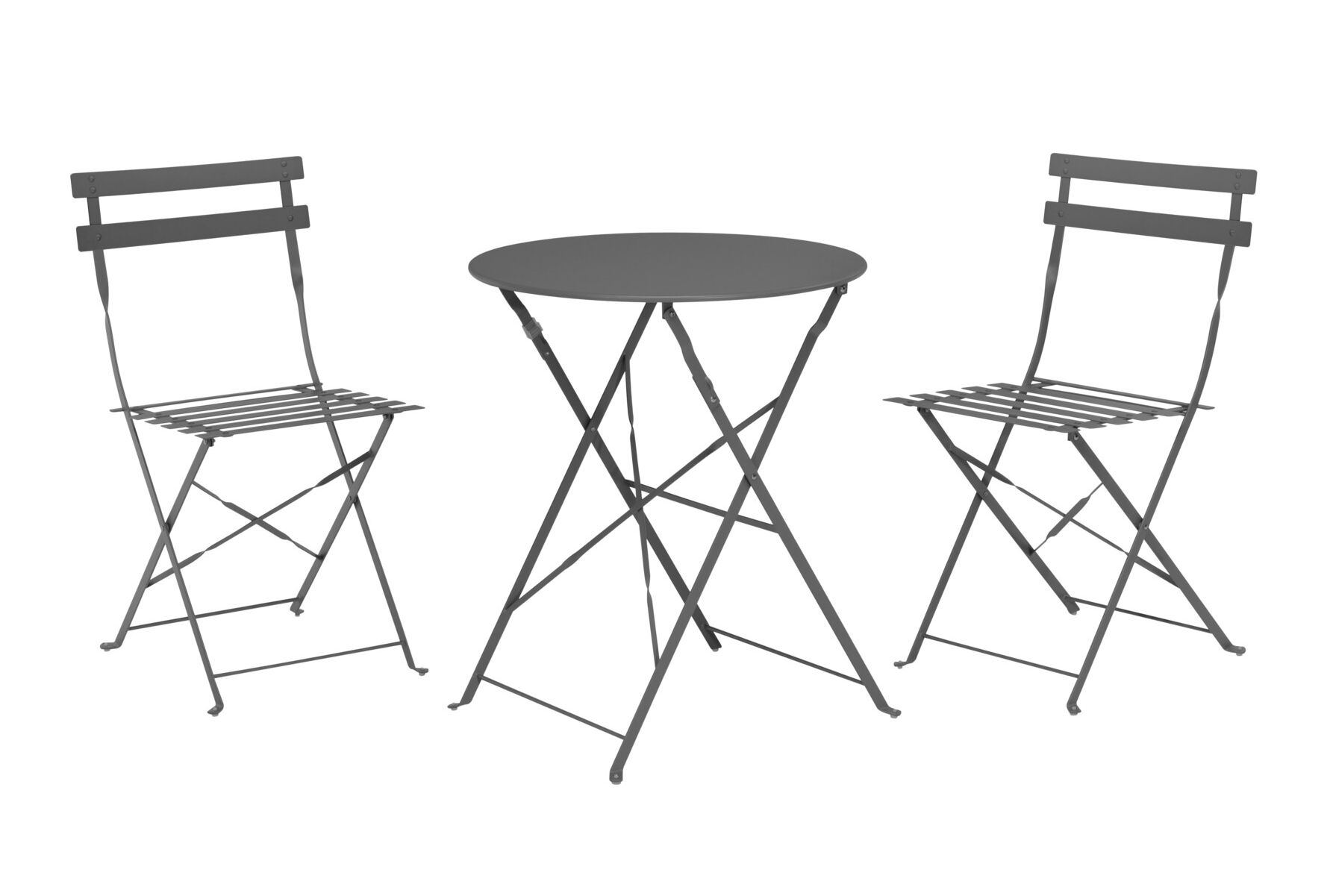 Metall Bistro Set anthrazit - 3er Set