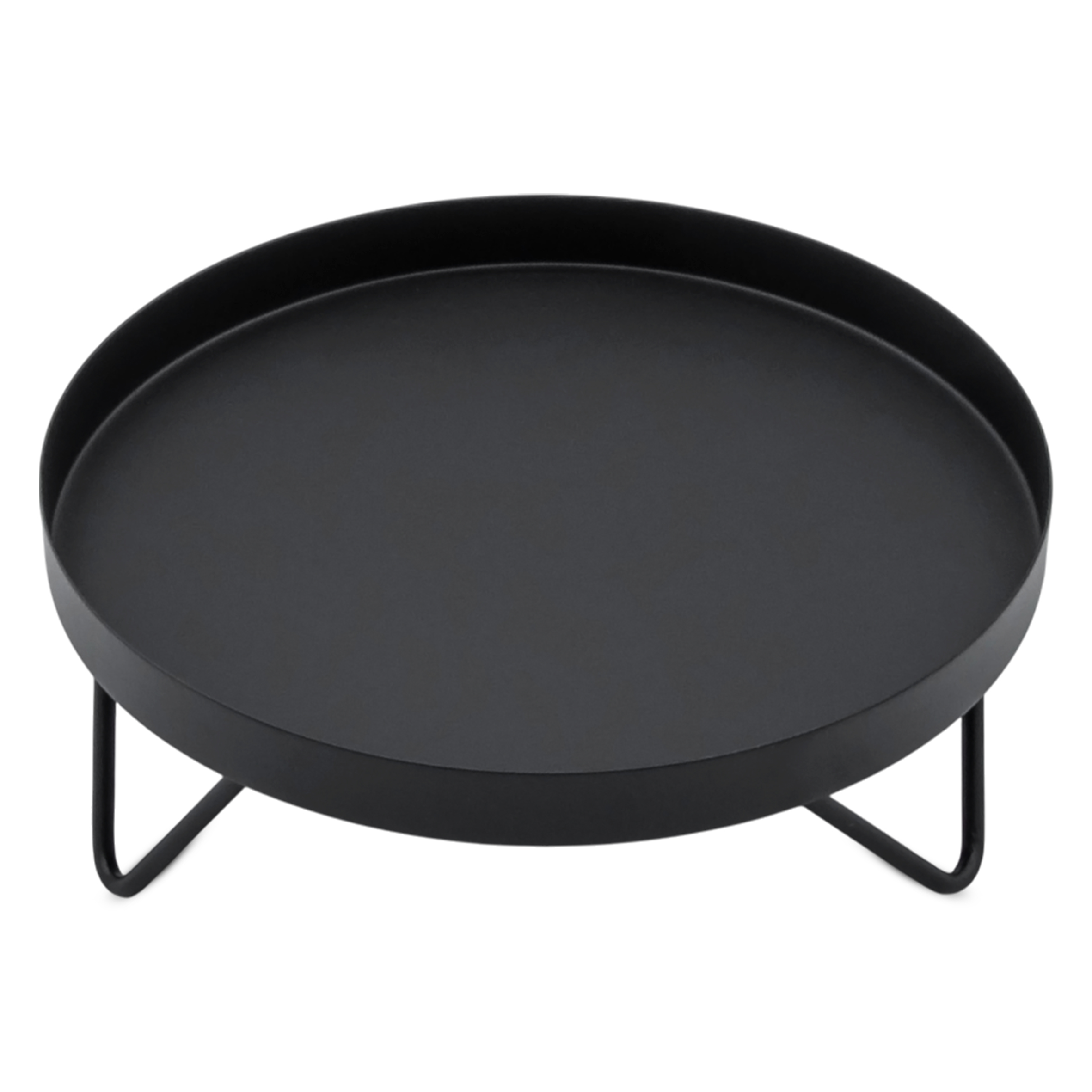 Blumenständer Metall schwarz rund - Ø 22 cm - Blumenhocker Industrial Design für Innen