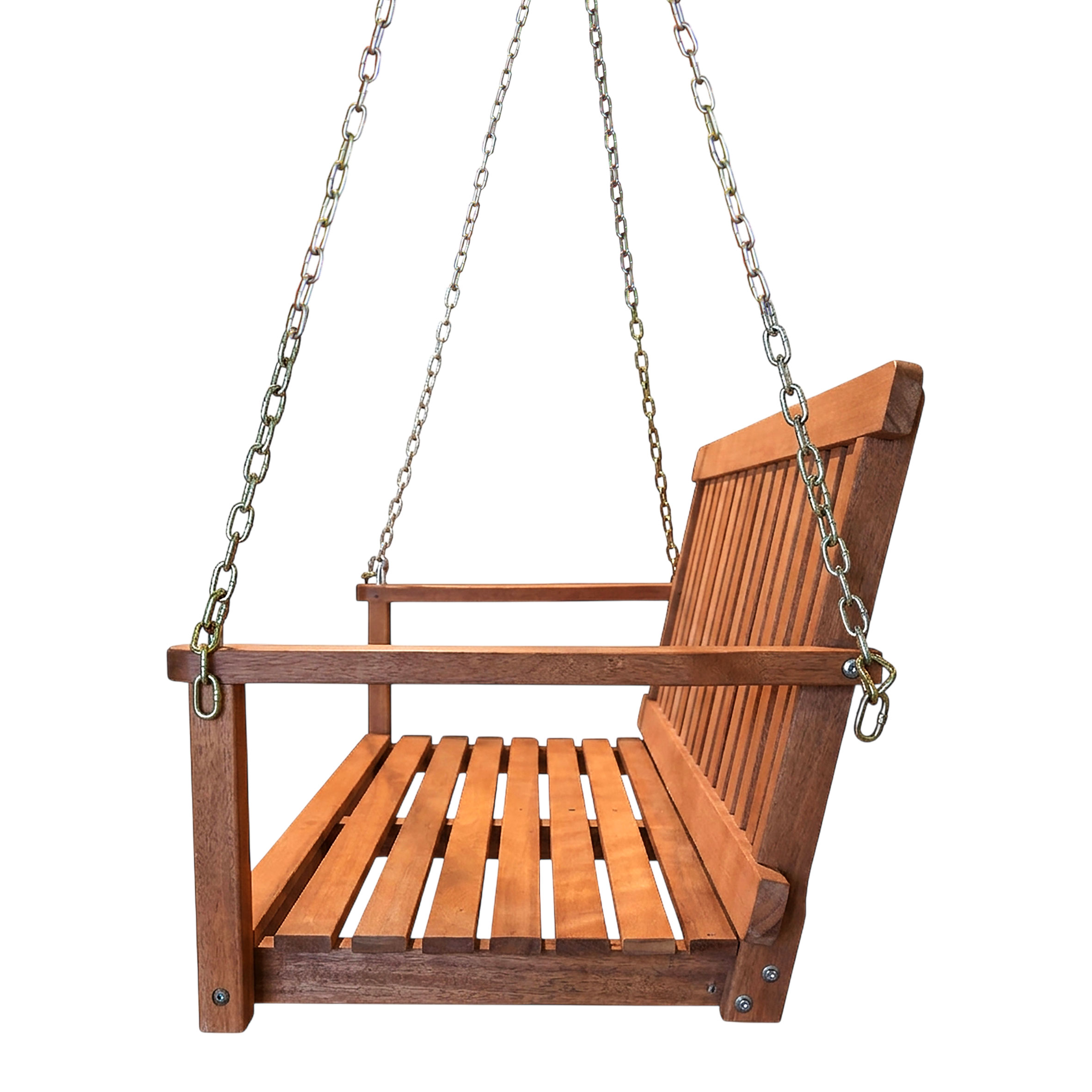 Eukalyptus Hängebankbank - 130 x 63 x 56 cm - Holz Garten Schaukelbank