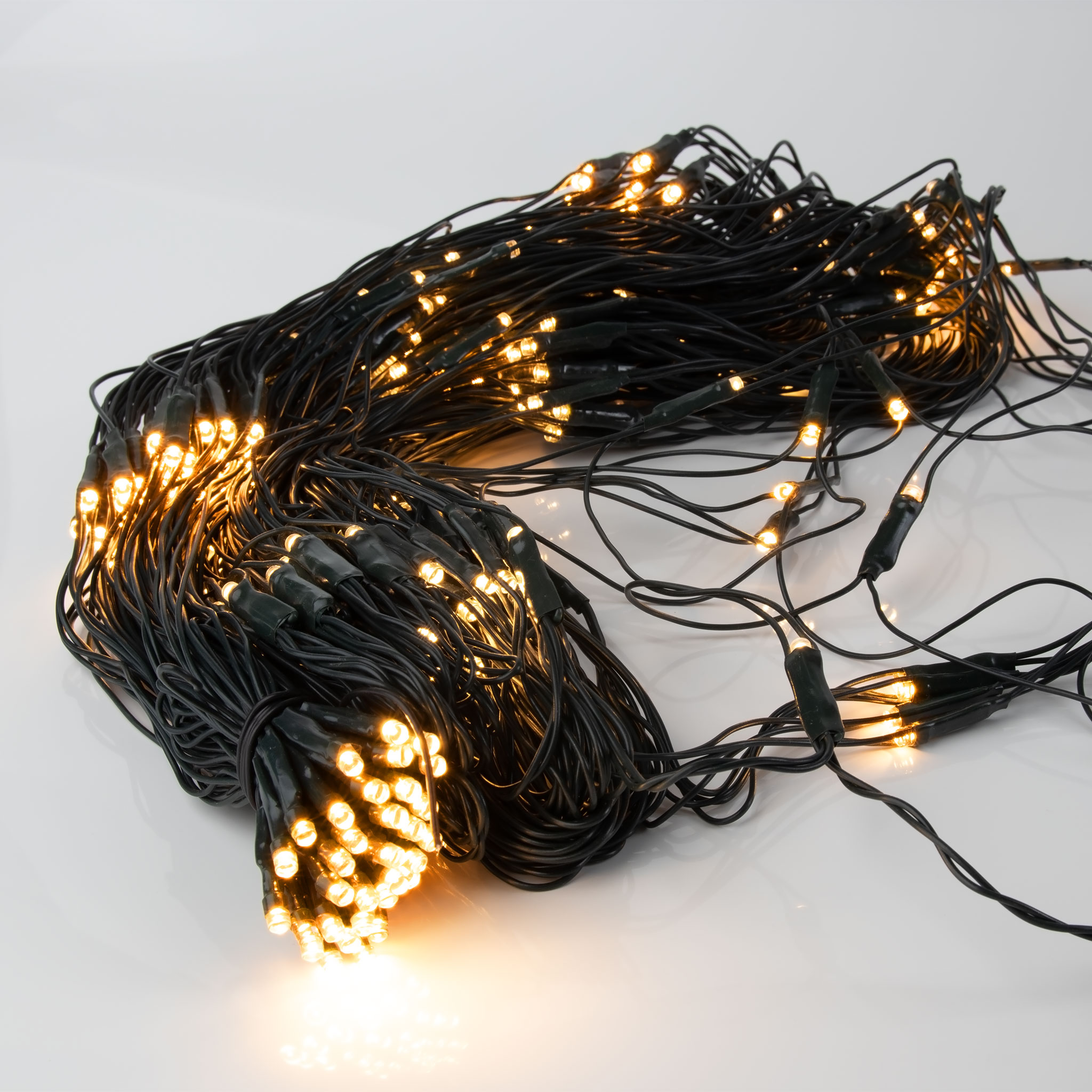 LED Lichternetz 300 x 150 cm für Außen - warm weiß - Garten Deko Lichter Vorhang mit 320 LED