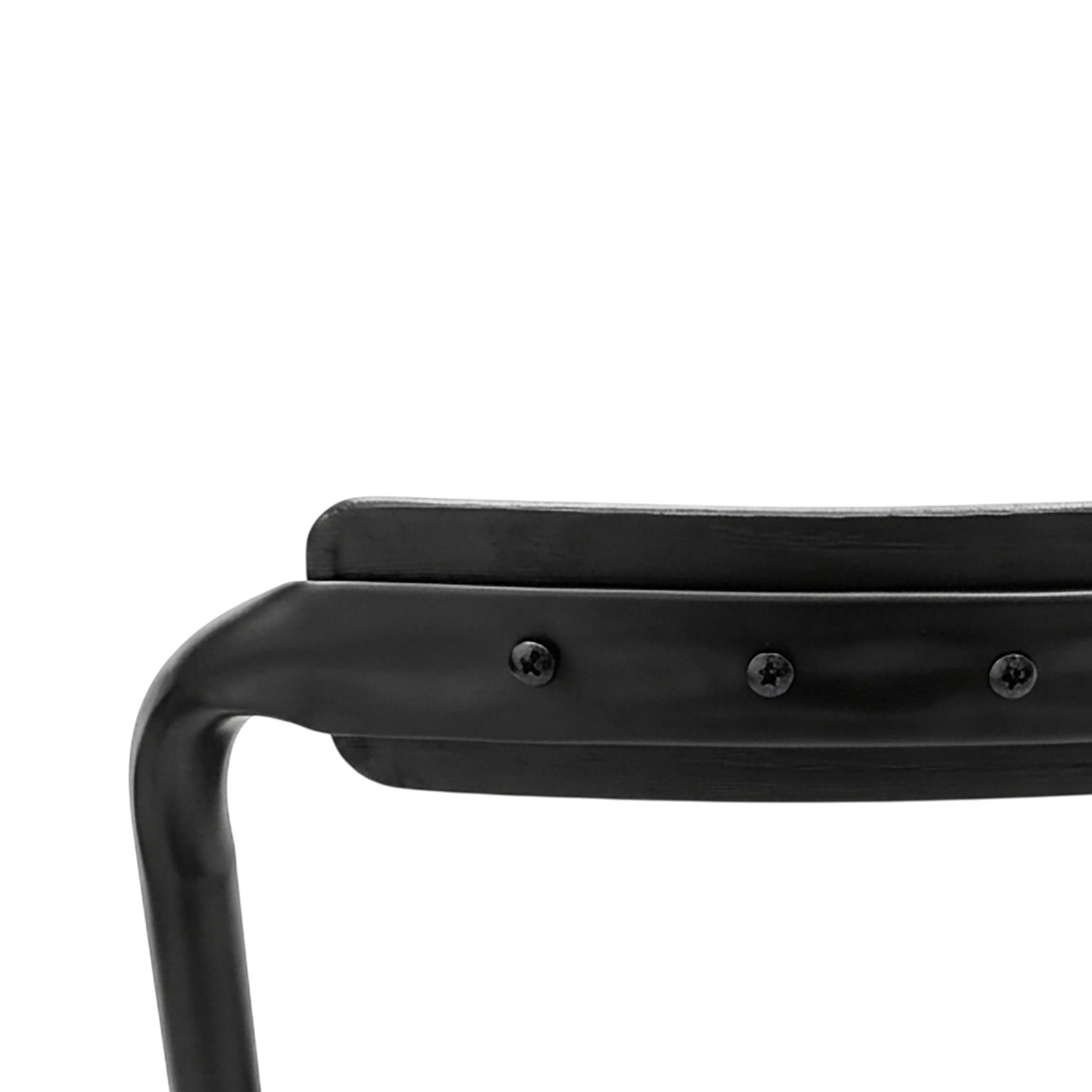 Barhocker klappbar schwarz Belastbarkeit bis 110 kg - 2er Set - Holz Tresenhocker faltbar mit Holz Sitzfläche und Klappsicherung