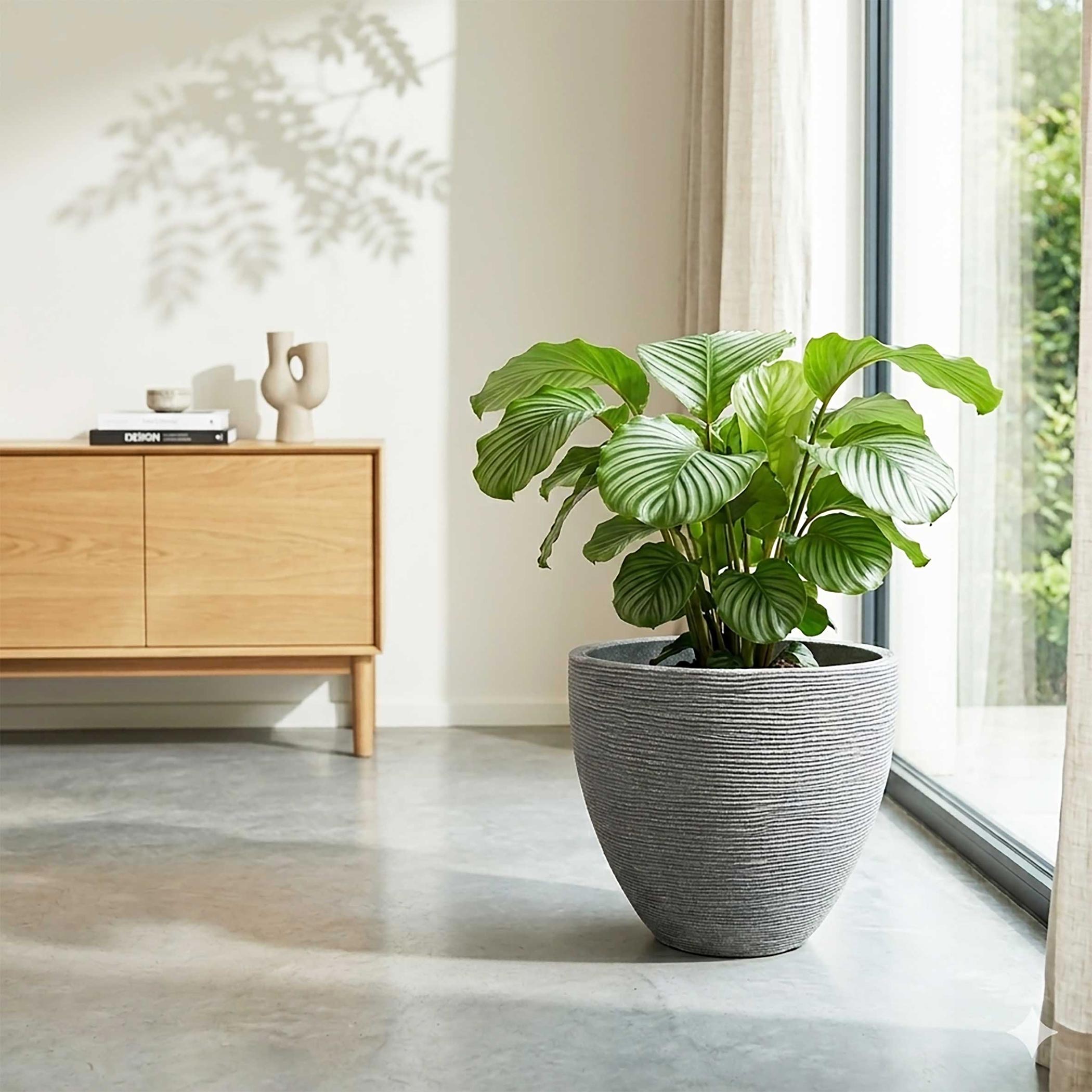 Blumenkübel im Rillendesign ca. 39,5 cm x 31 cm - Farbe: wählbar
