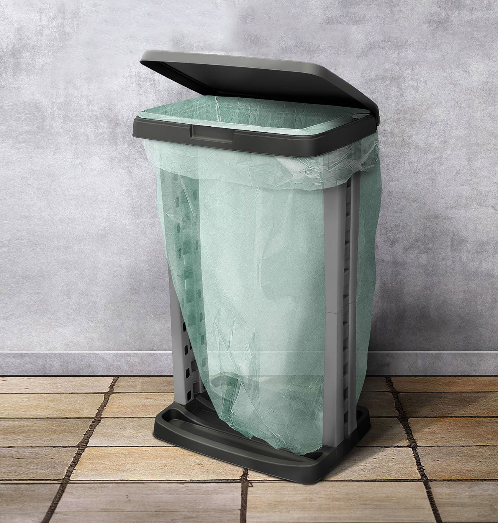 Müllsackständer rechteckig - 120 Liter - Müll Beutel Sack Ständer Abfall Sammler 