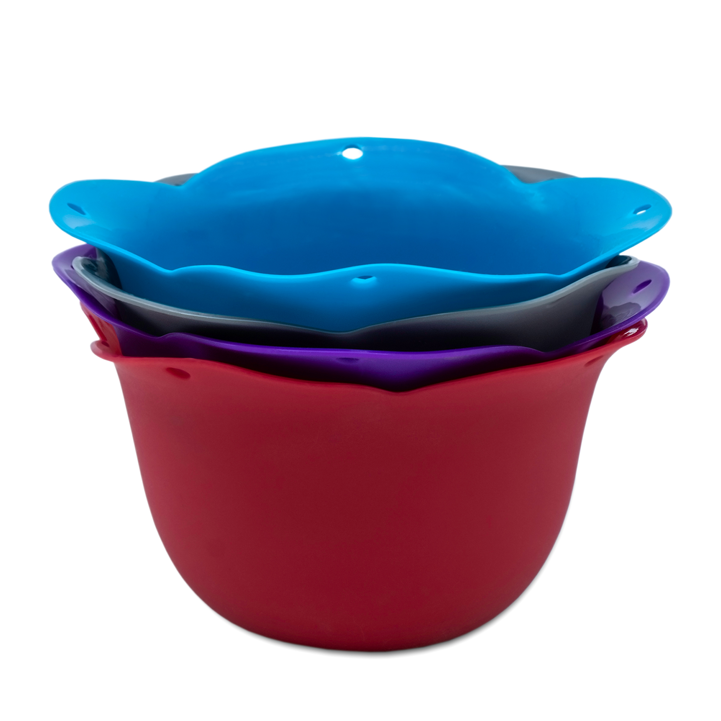 Silikon Eierpochierbecher 4er Set bunt - 11 x 6 cm - Kunststoff Eierkocher antihaftbeschichtet