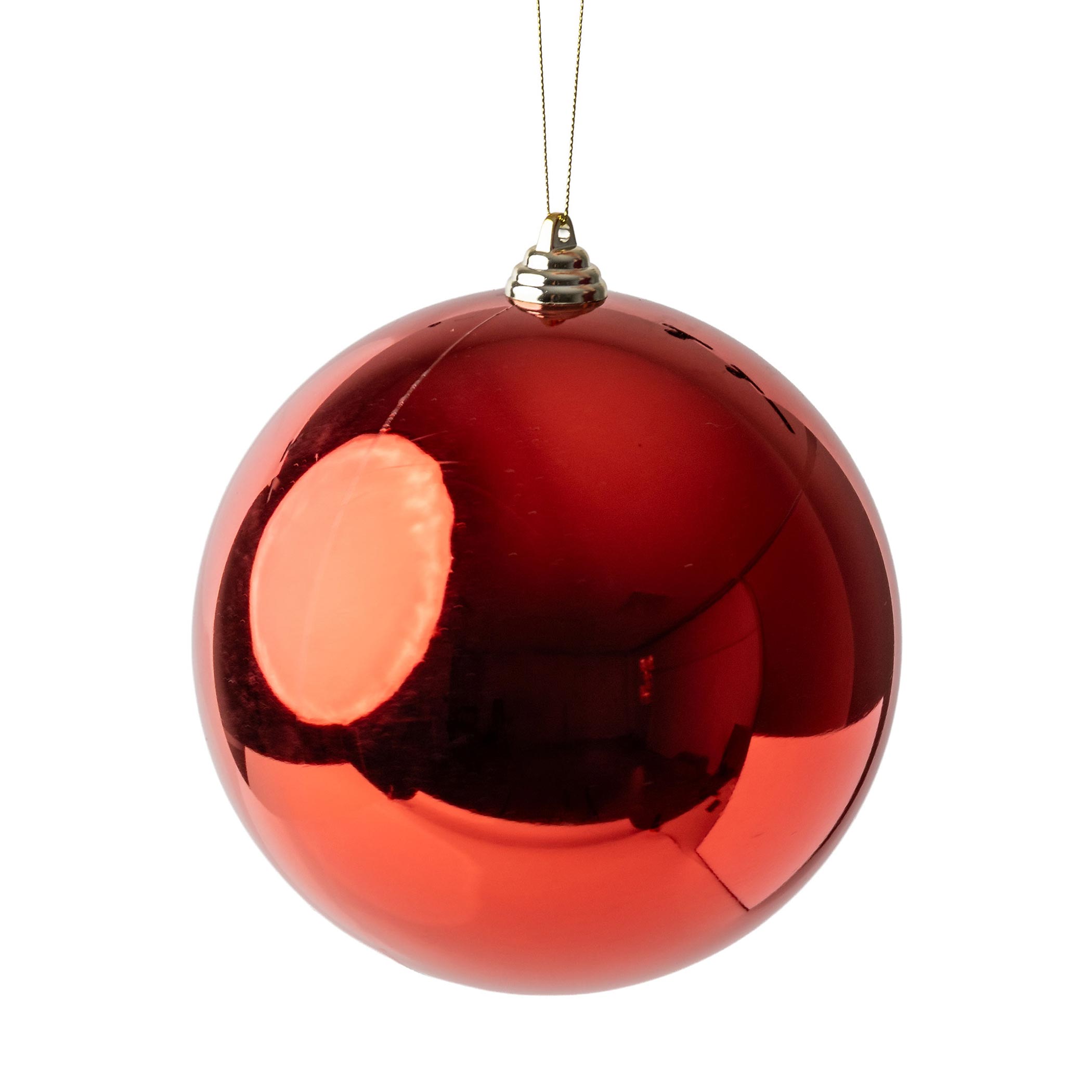 XL Kunststoff Christbaumkugeln 20 cm rot für Innen und Außen - 3er Set - Weihnachtsbaumkugeln extra groß je 1x in matt, glänzend und glitzernd
