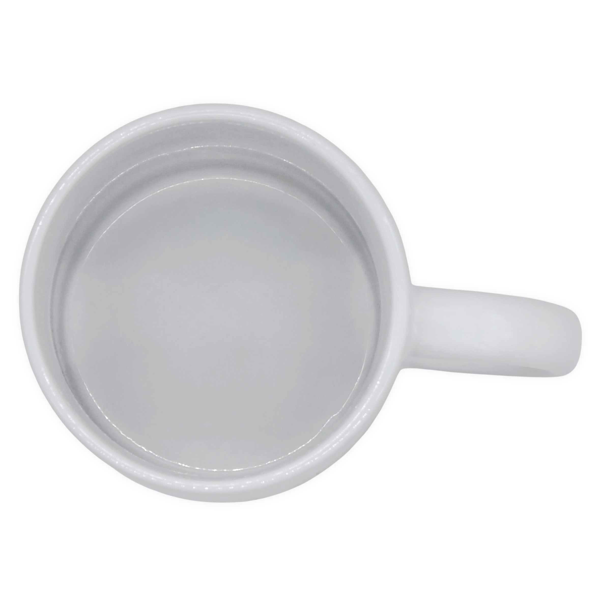 Porzellan Kaffeebecher mit Henkel weiß  für 310 ml - 6er Set - Kaffee und Tee Tasse zum Bemalen und Personalisieren