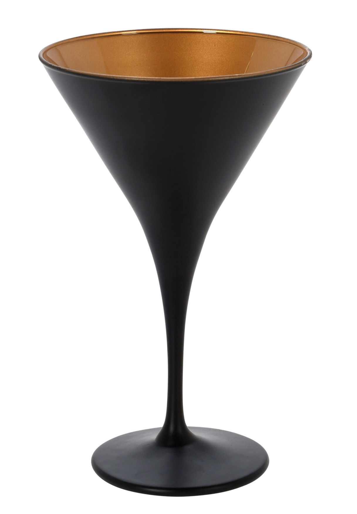 Cocktail Glas schwarz / gold 6er Set - Martiniglas oder Champagnerschale - Prosecco Sekt Champagner Martini Margarita Aperetif Schale