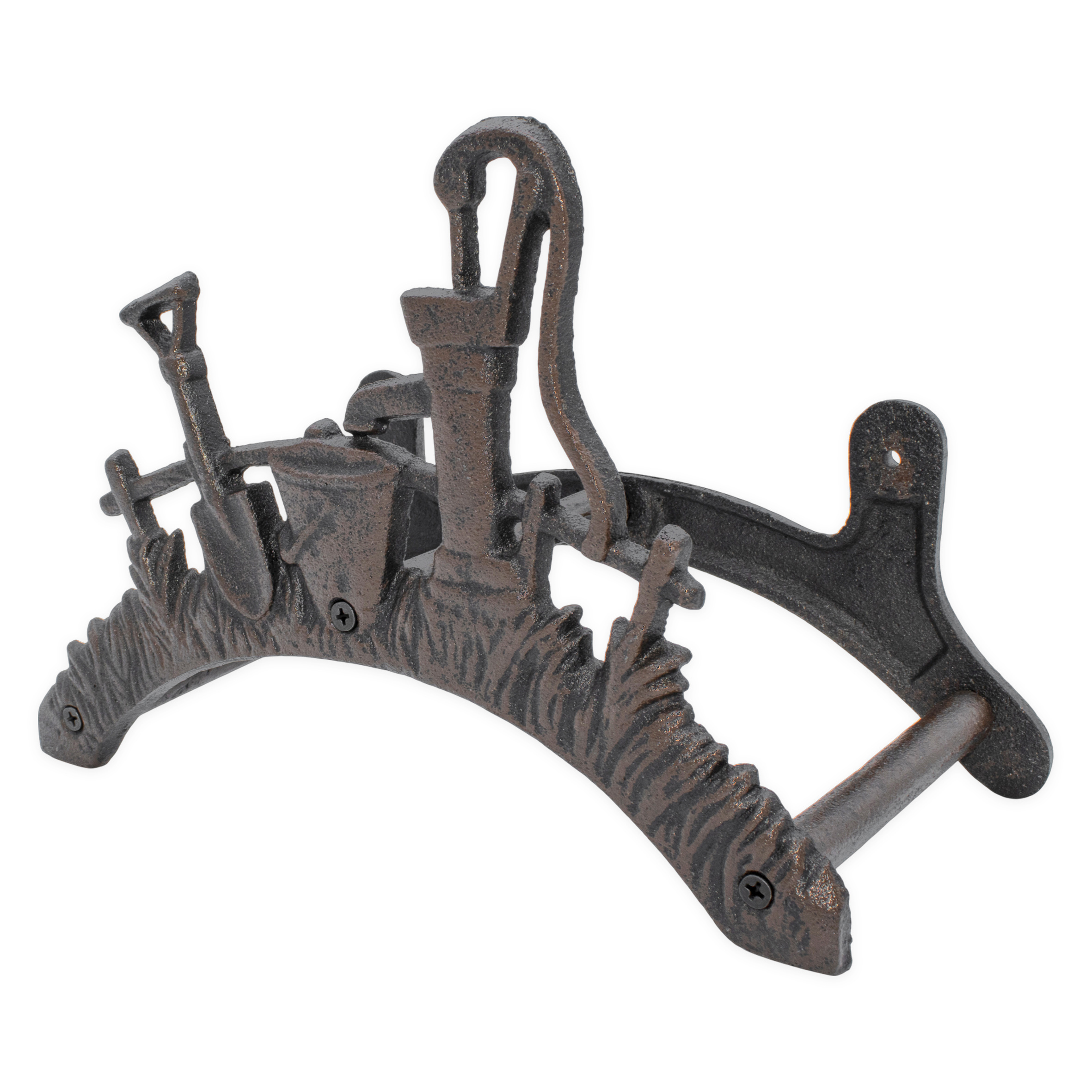 Gusseisen Schlauchhalter - 27x19 cm - Garten Schlauchhalterung Wand Halterung