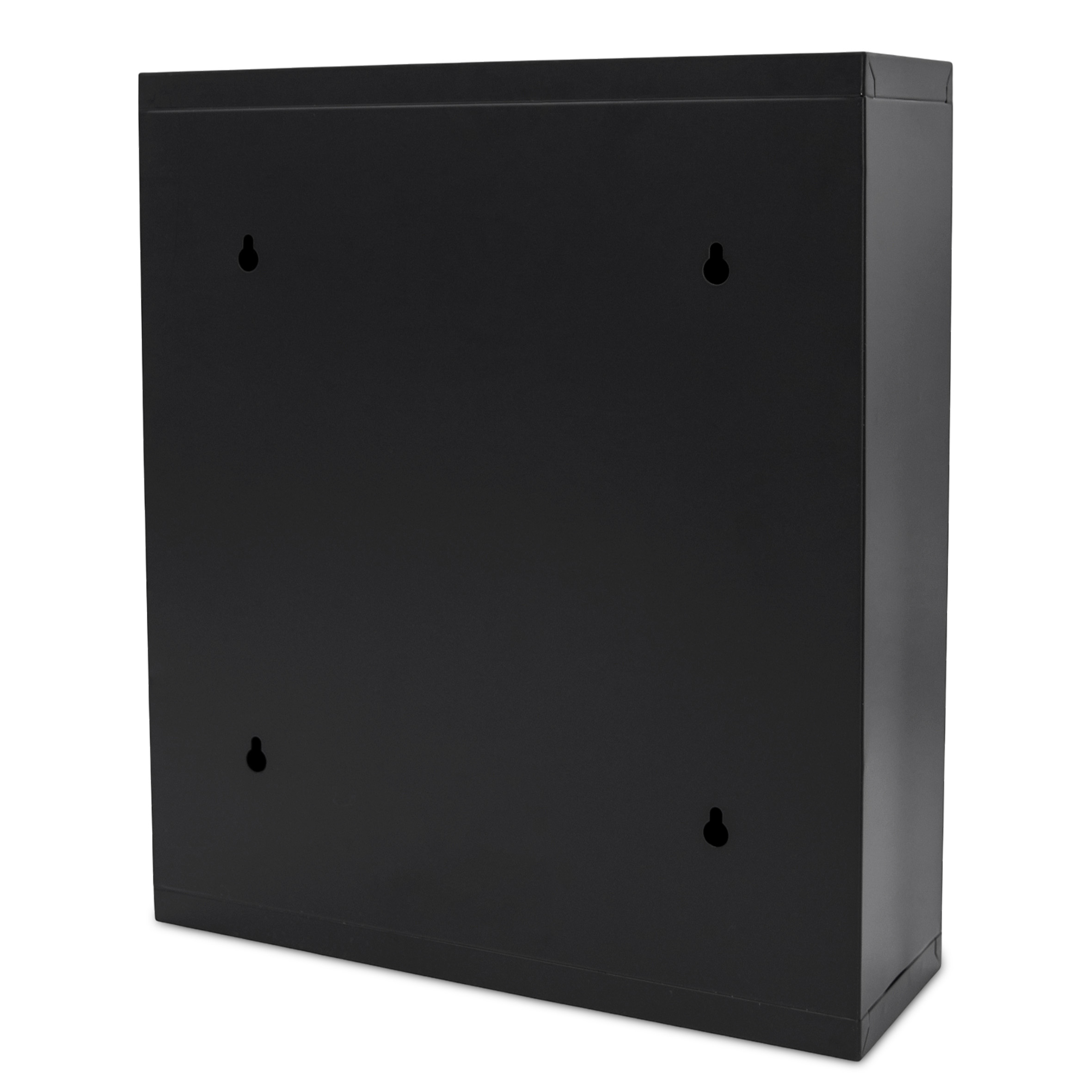 Metall Medizinschrank schwarz abschließbar 2 Fächer - 36 x 31 cm - Arzneischrank für Wandmontage inklusive 2 Schlüssel