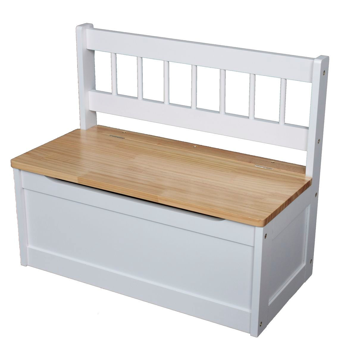 Kinder Holz Truhenbank 60 x 50 cm - 2 Farben