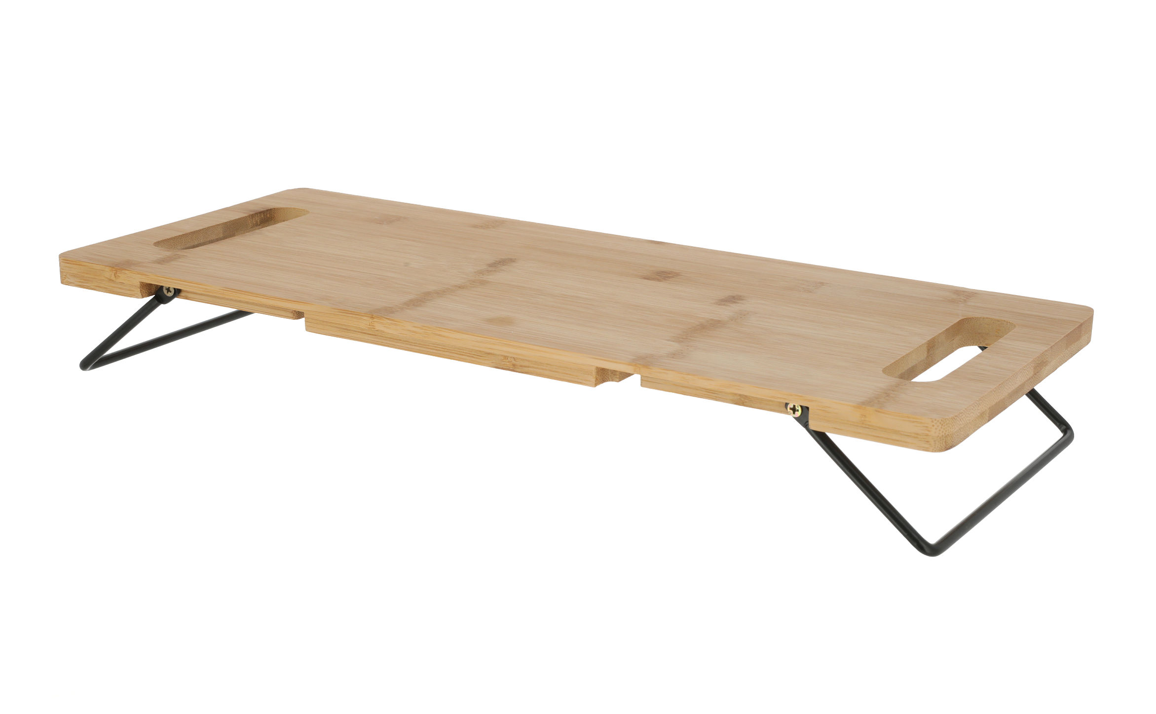 Faltbares Bambus Tablett - ca. 48x20x7 cm - Bett Tablett mit Füßen