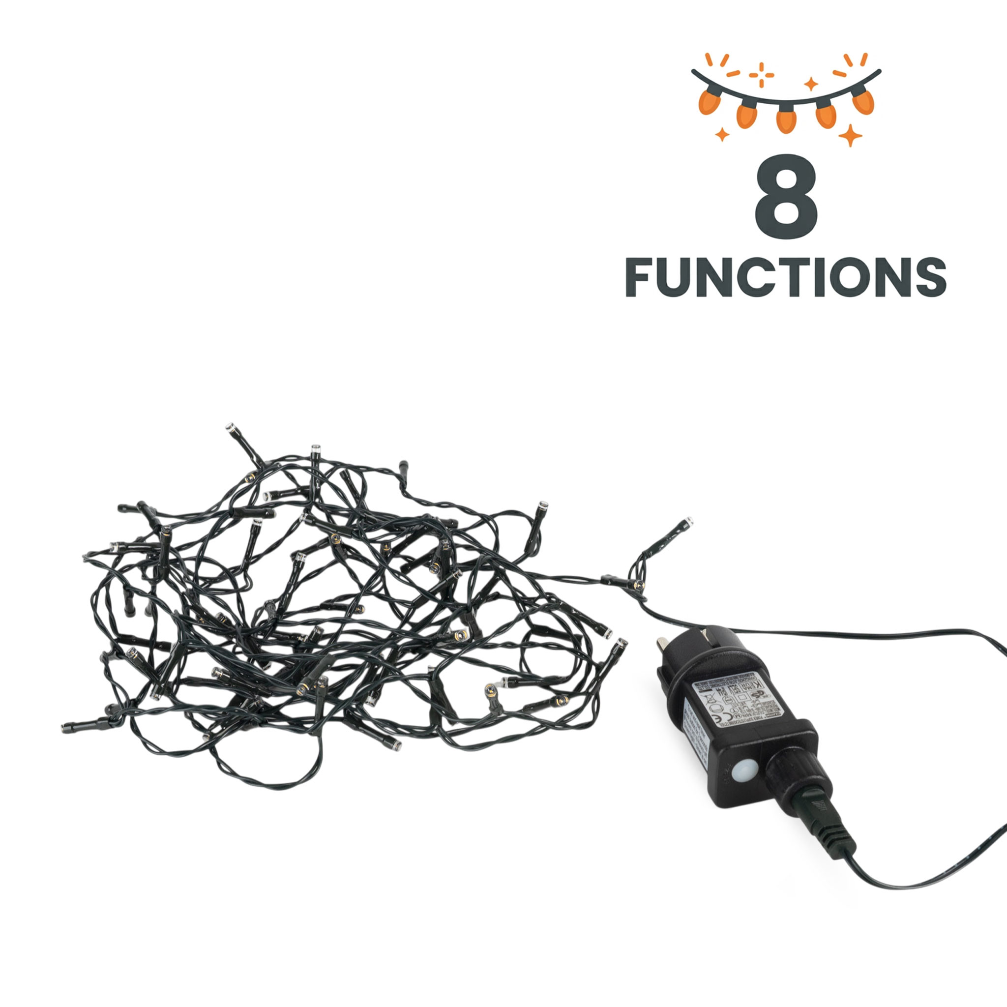 LED Weihnachts Lichterkette warm weiß - 8 Längen / 40-720 LED - Garten Deko Beleuchtung