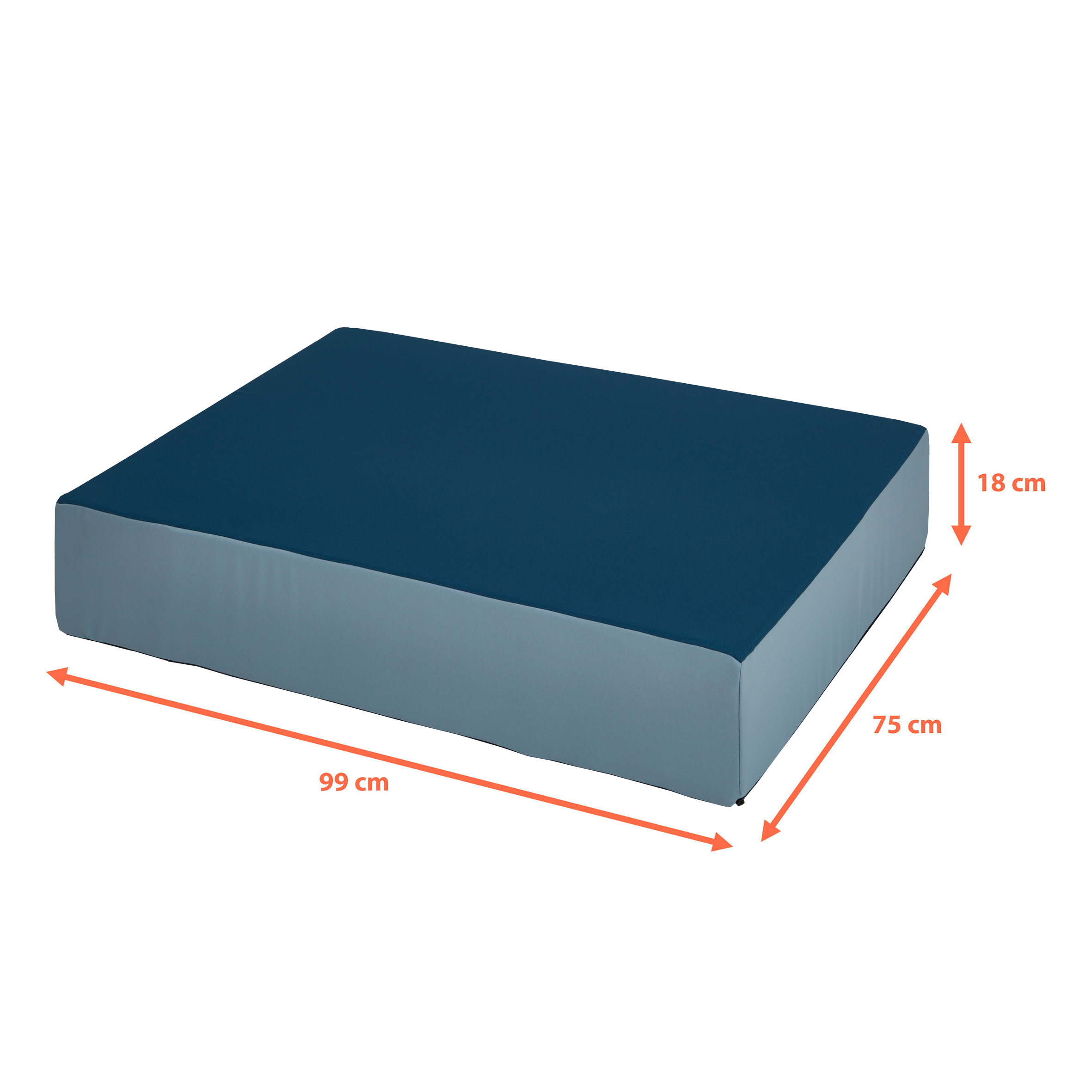 Jump Hüpfpolster 99 x 75 x 18 cm - blau - Hüpfmatratze für Kinder ab 3 Jahre bis 40 kg