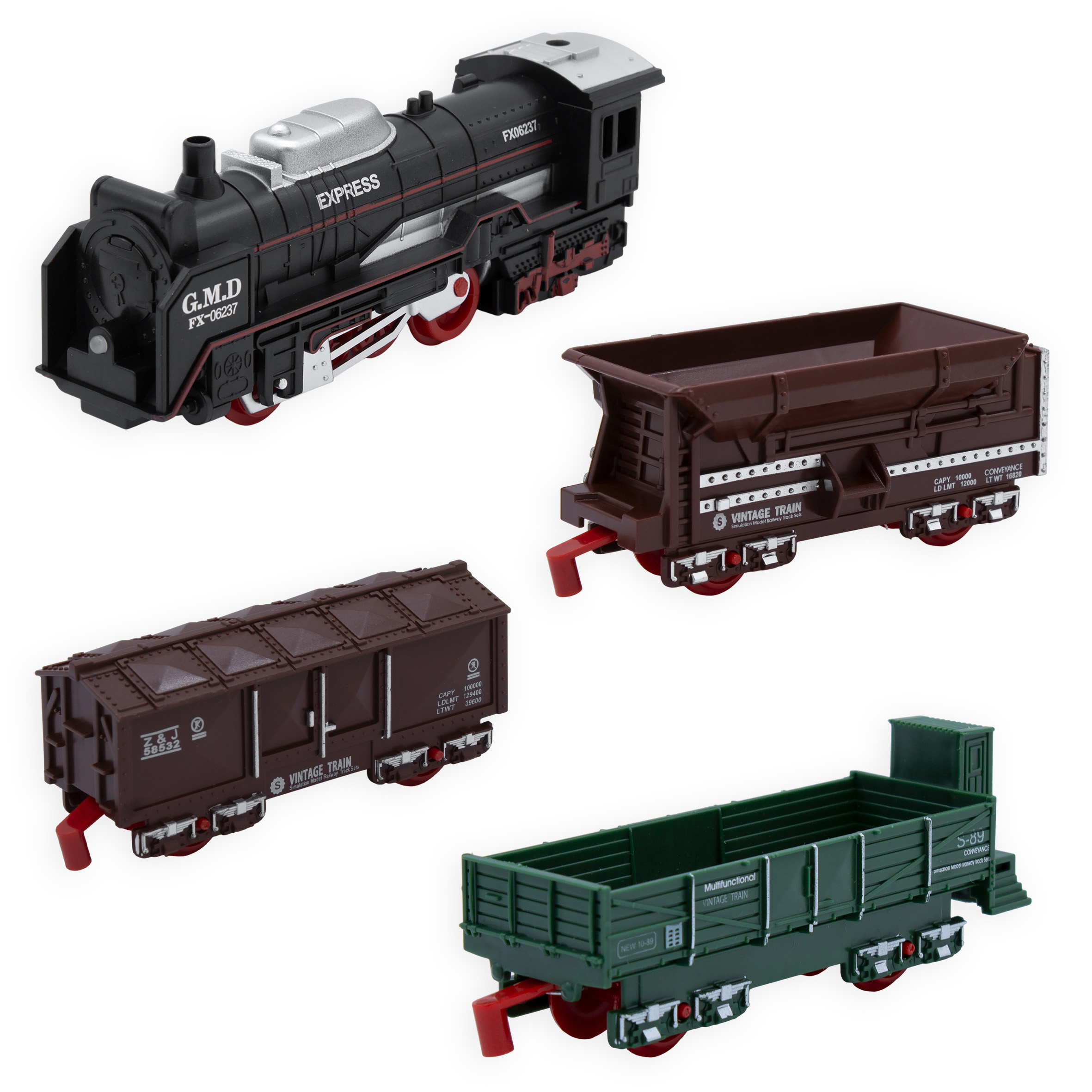 spielzeug eisenbahn plastik Elektrische Spielzeug Eisenbahn inklusive Schienen - 16-teilig - Zug