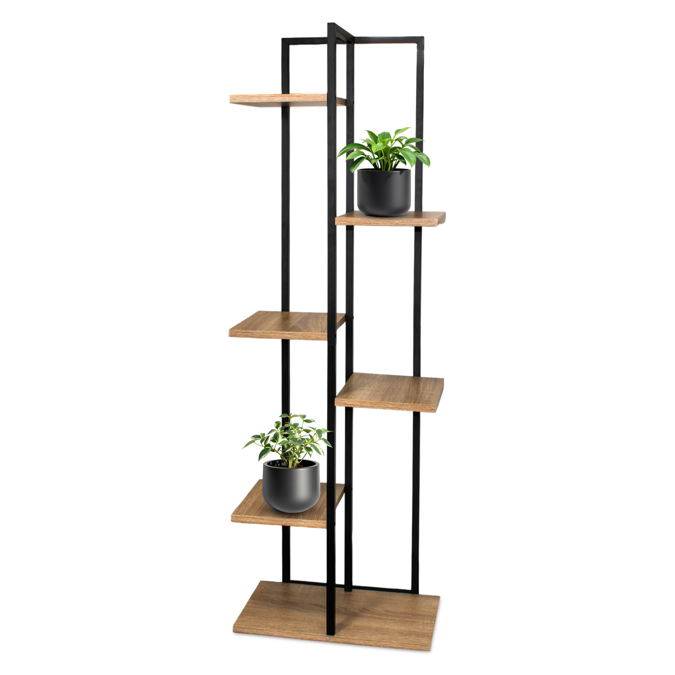 Metall Blumentreppe mit 5 Ablagen - 126 x 40 cm