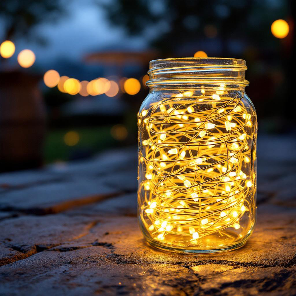 LED Draht Lichterkette 5 m - 100 LED / warmweiß - Deko Beleuchtung für Außen mit 8 Funktionen