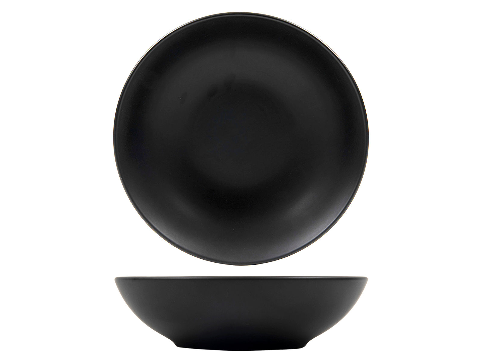 Suppenteller in schwarz matt - 6er Set - Tiefe Teller ca. Ø 20 cm