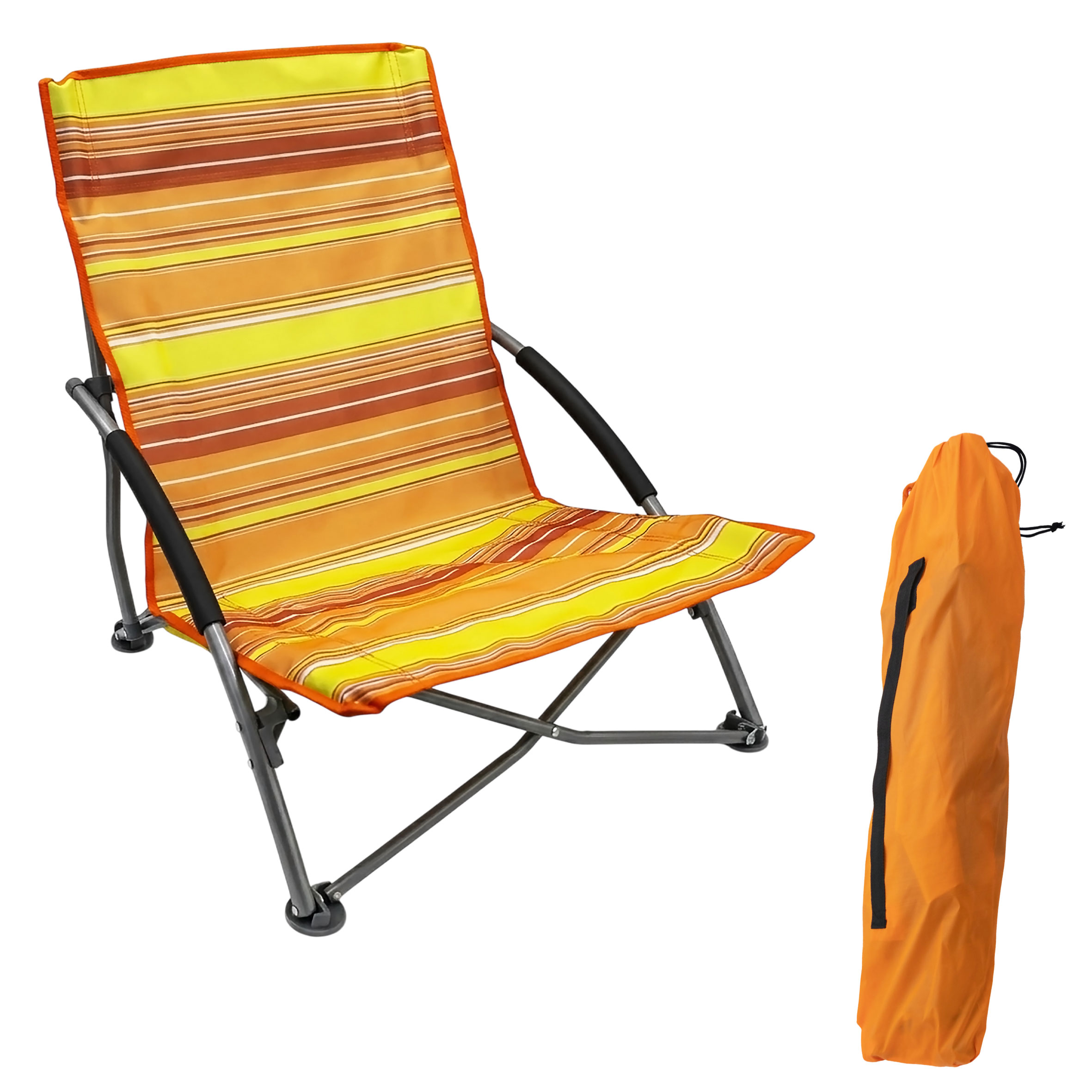 Strandstuhl klappbar in orange - 65 x 55 cm