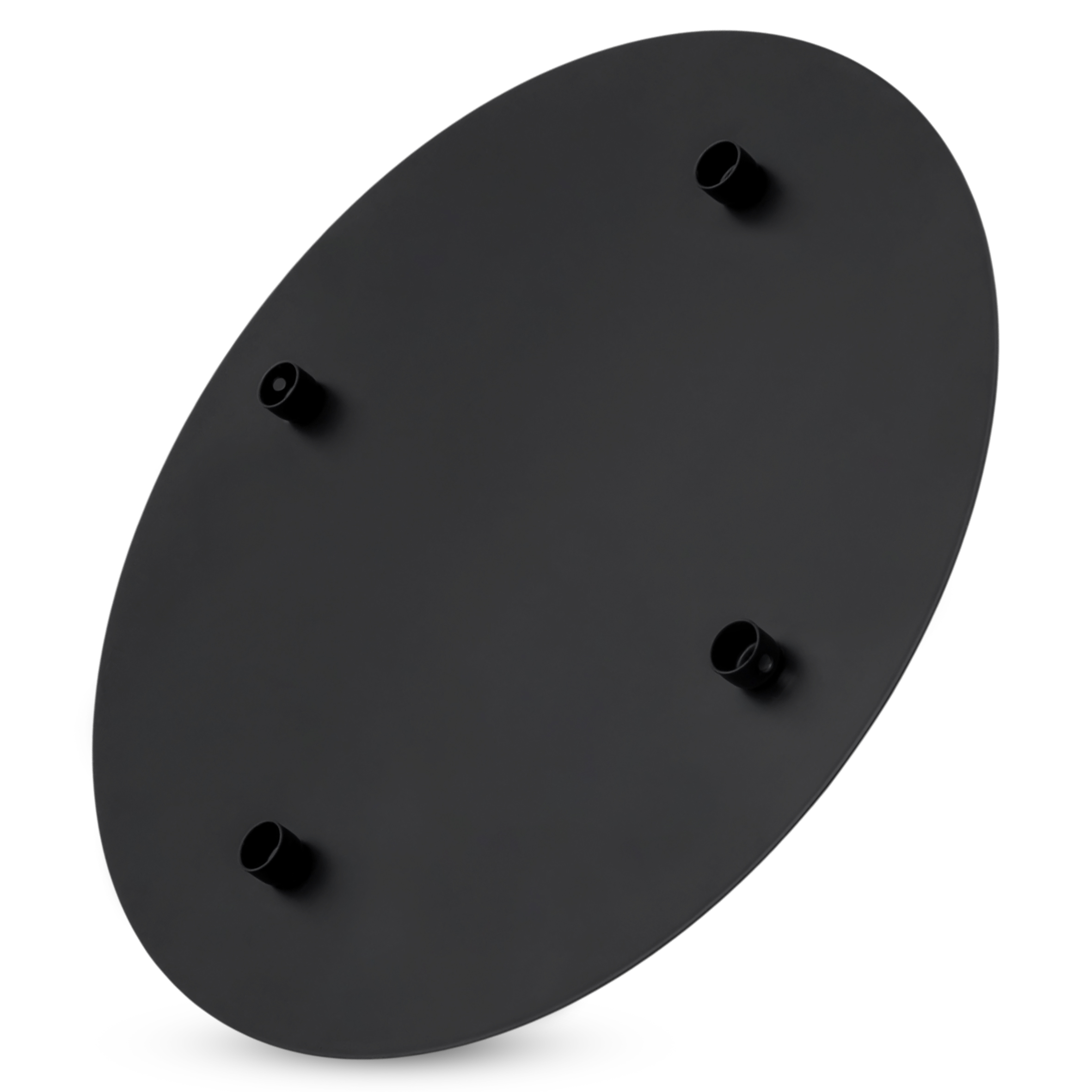 Metall Beistelltisch schwarz rund mit 2 Ablagen - 60 x 35 cm - Deko Pflanzenständer klappbar mit 2 Ebenen