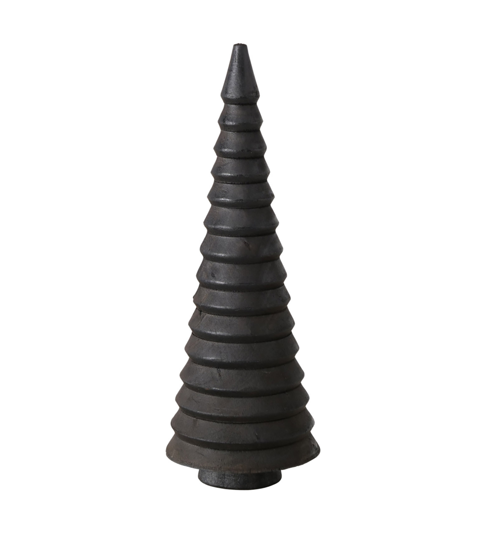 Holz Deko Tannenbäume 3er Set zum Hinstellen 15 cm - schwarz - Weihnachtbaum Figur aus Kiefer zur winterlichen Dekoration