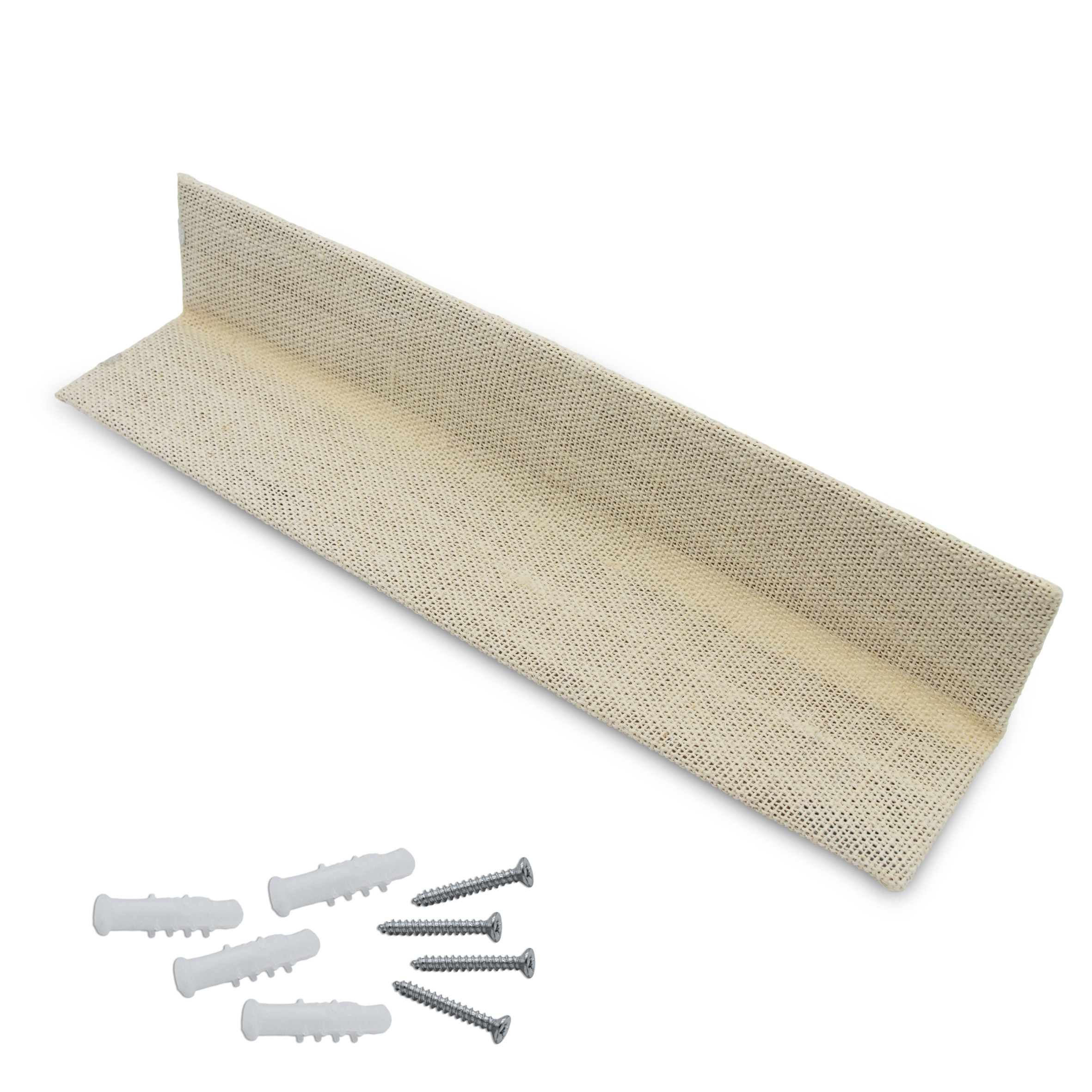 Katzen Kratzbrett mit 2 verschiedenen Seiten - 50 cm oder 80 cm / 1er oder 2er Pack - Sisal und Plüsch Kratzecke zum Legen oder Hängen