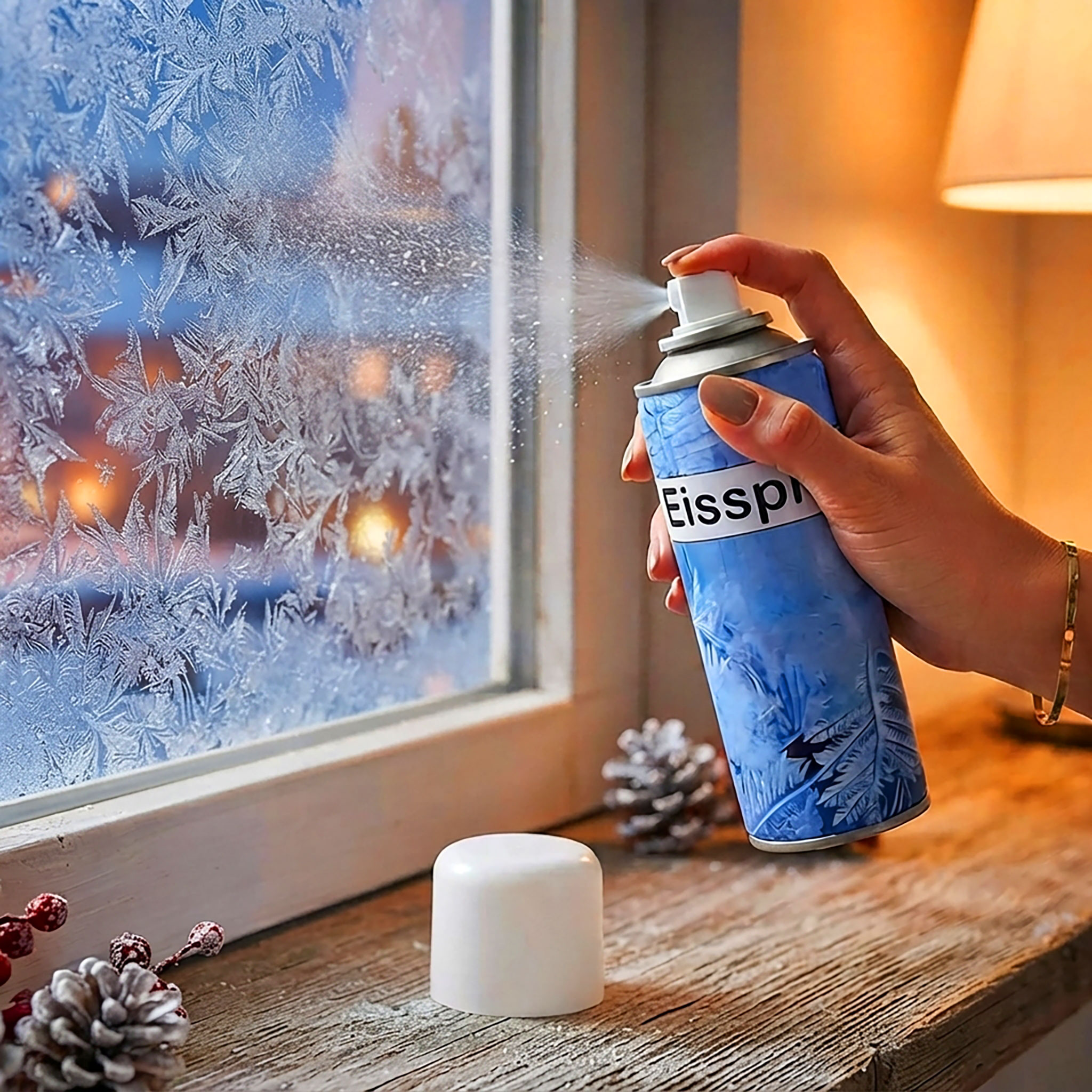 Eisblumen Effektspray Spray 150 ml Dose - 4er Set - Deko Eiskristalle zum Sprühen