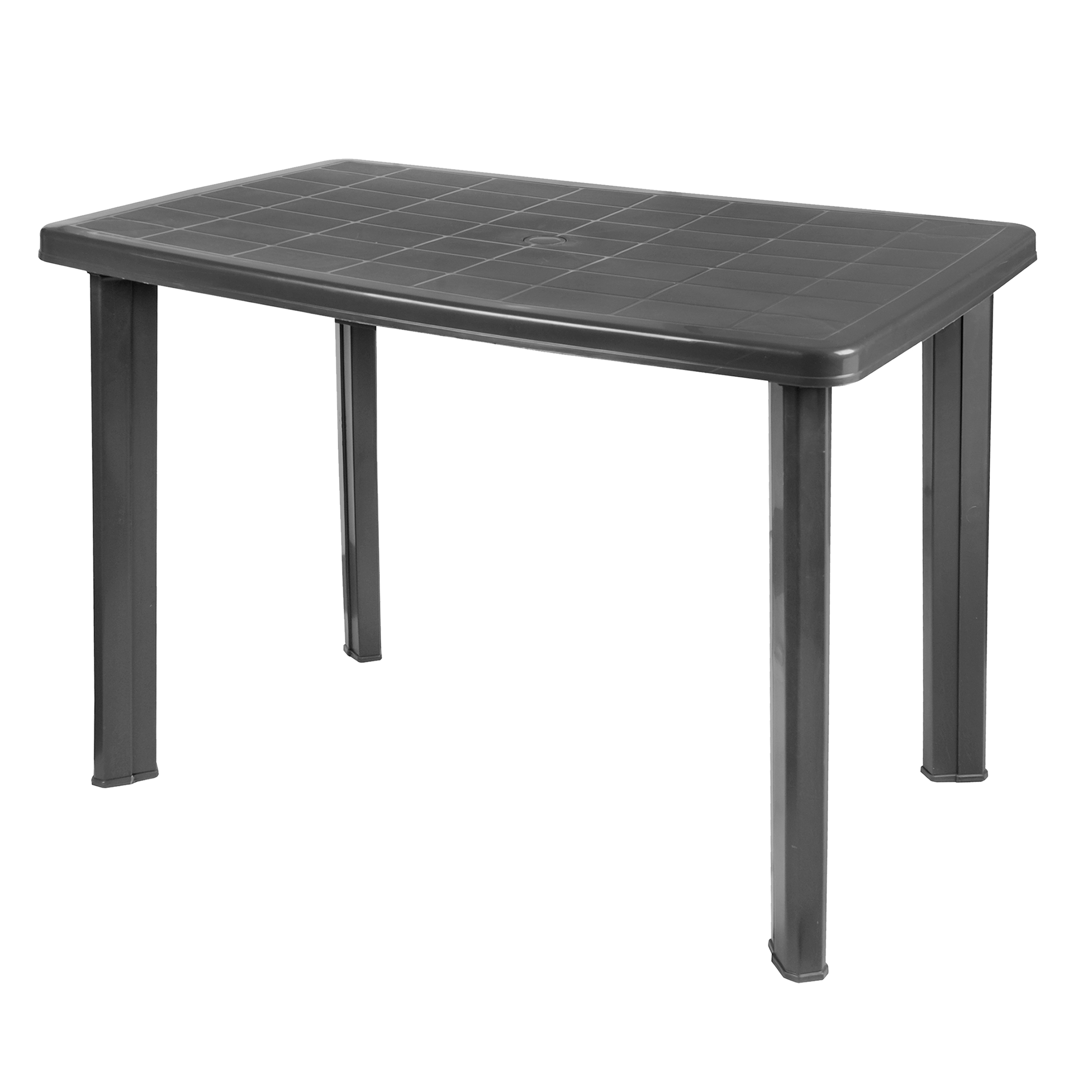 Kunststoff Gartentisch 100 x 72 cm - anthrazit - Campingtisch rechteckig im klassischen Design
