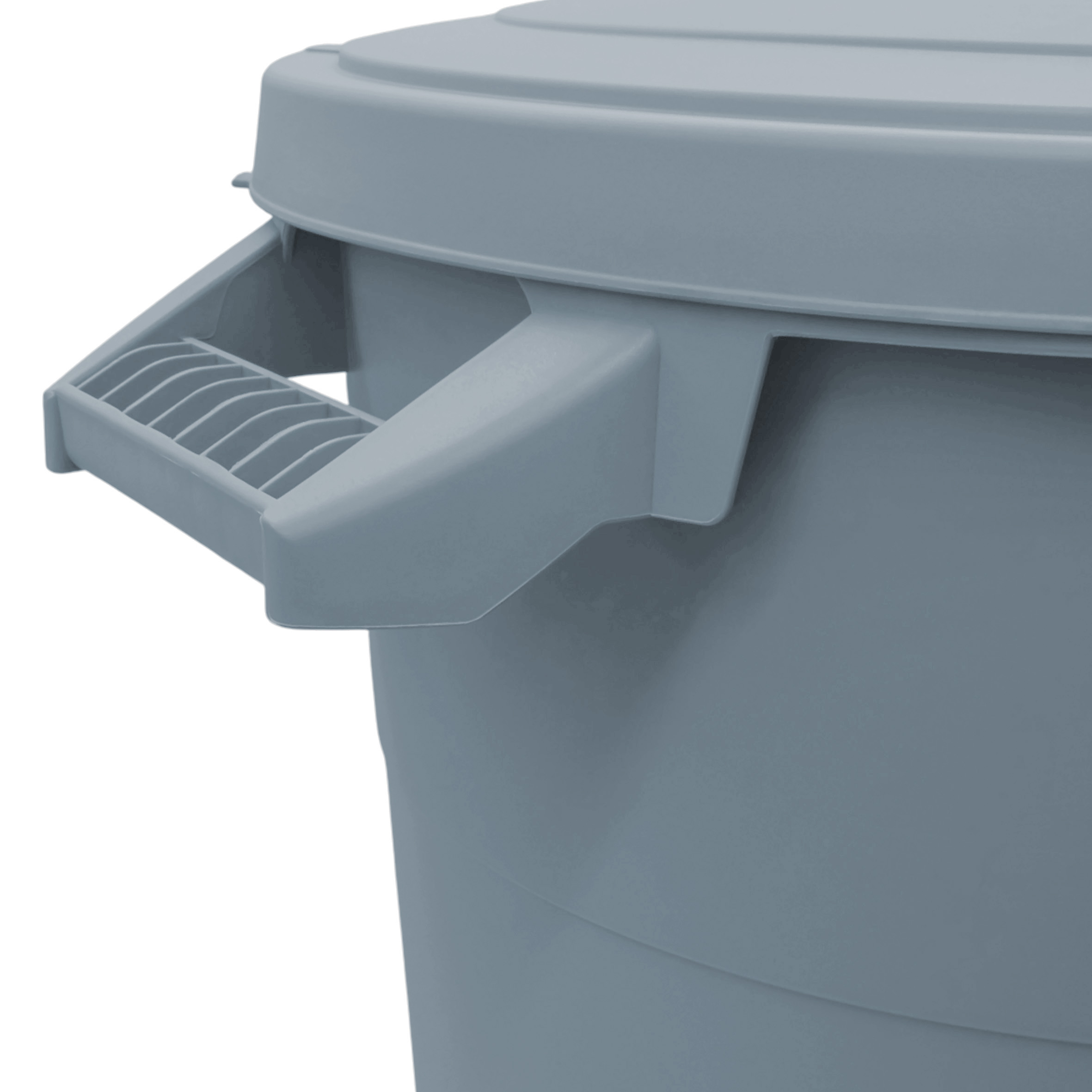 Regenwasser-Tank 80 Liter mit Deckel - grau - Universal Kunststoff Tonne mit Tragegriffen - Regentonne Garten Abfall Eimer