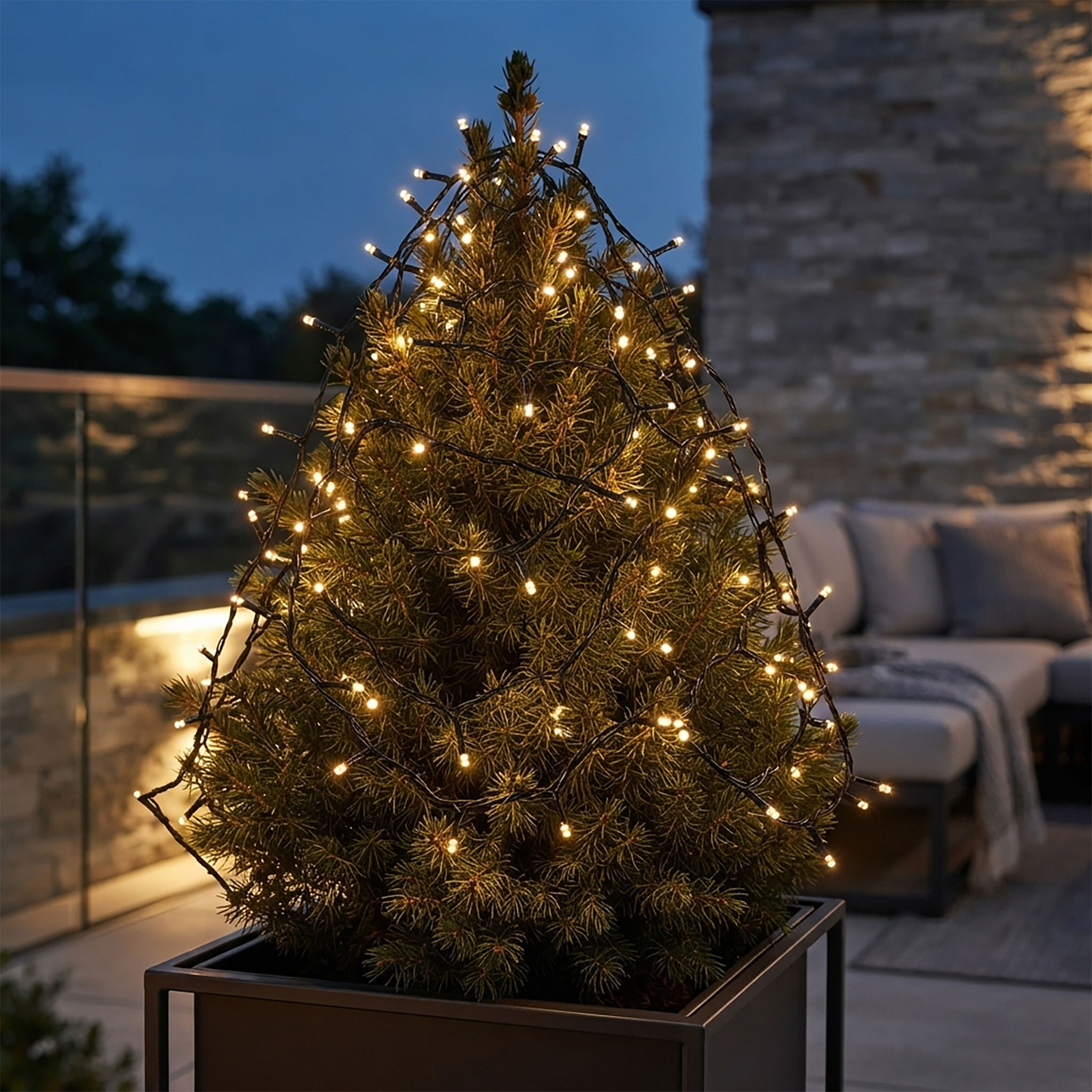 LED Weihnachts Lichterkette warm weiß - 8 Längen / 40-720 LED - Garten Deko Beleuchtung