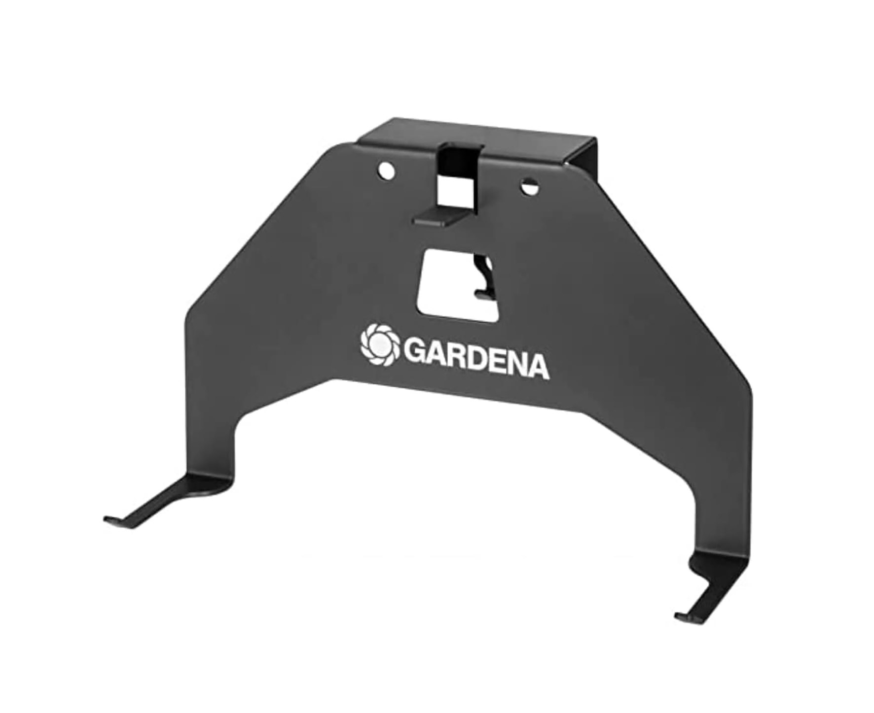 Gardena Mähroboter Wandhalterung in grau - für SILENO Modelle - Metall Halterung für Rasenmäher Roboter - Wandhaken Befestigungshaken Wand Halter zum Anschrauben