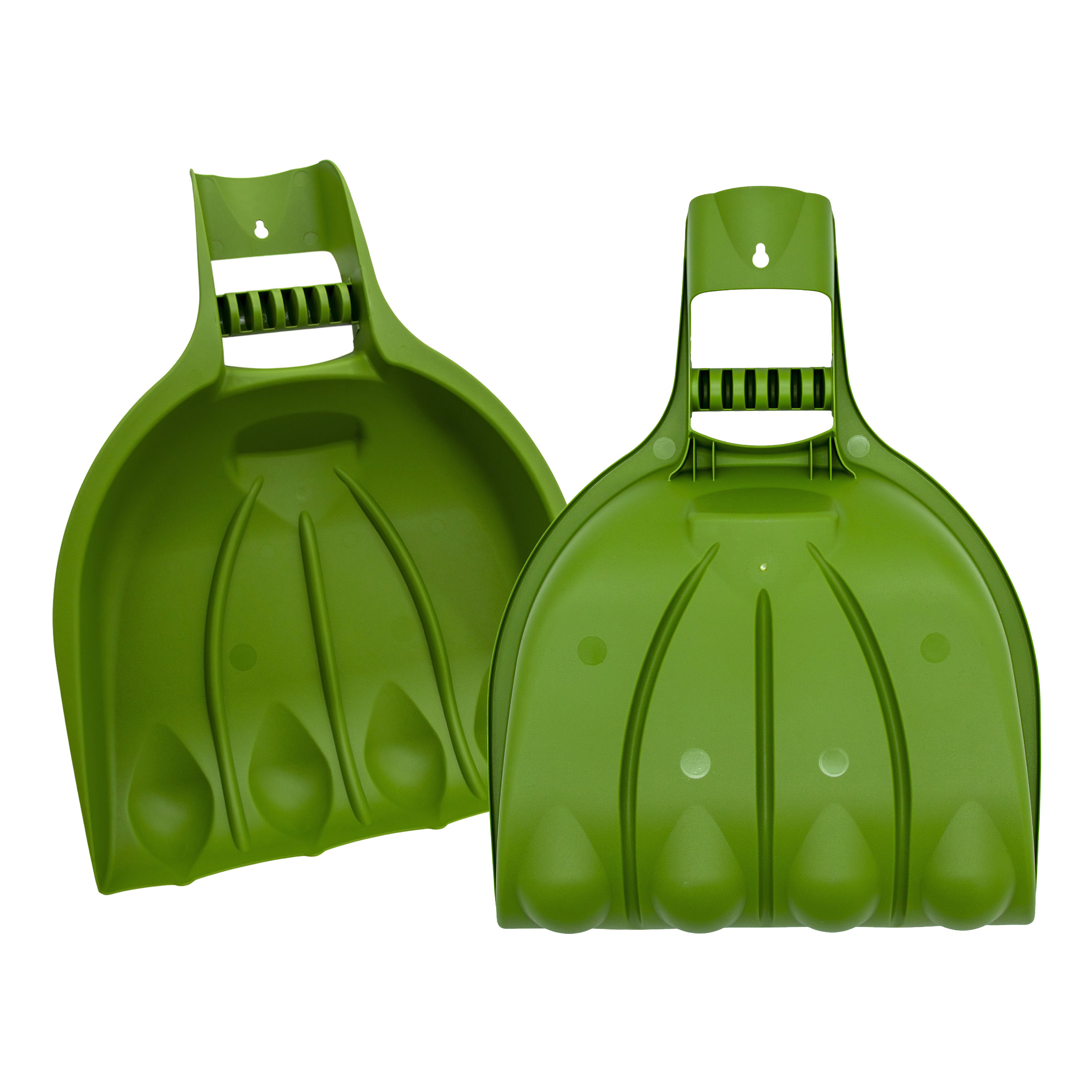 XL Laubkralle aus Kunststoff grün - 2er Set - Laubgreifer Handschaufeln 52 x 39 cm