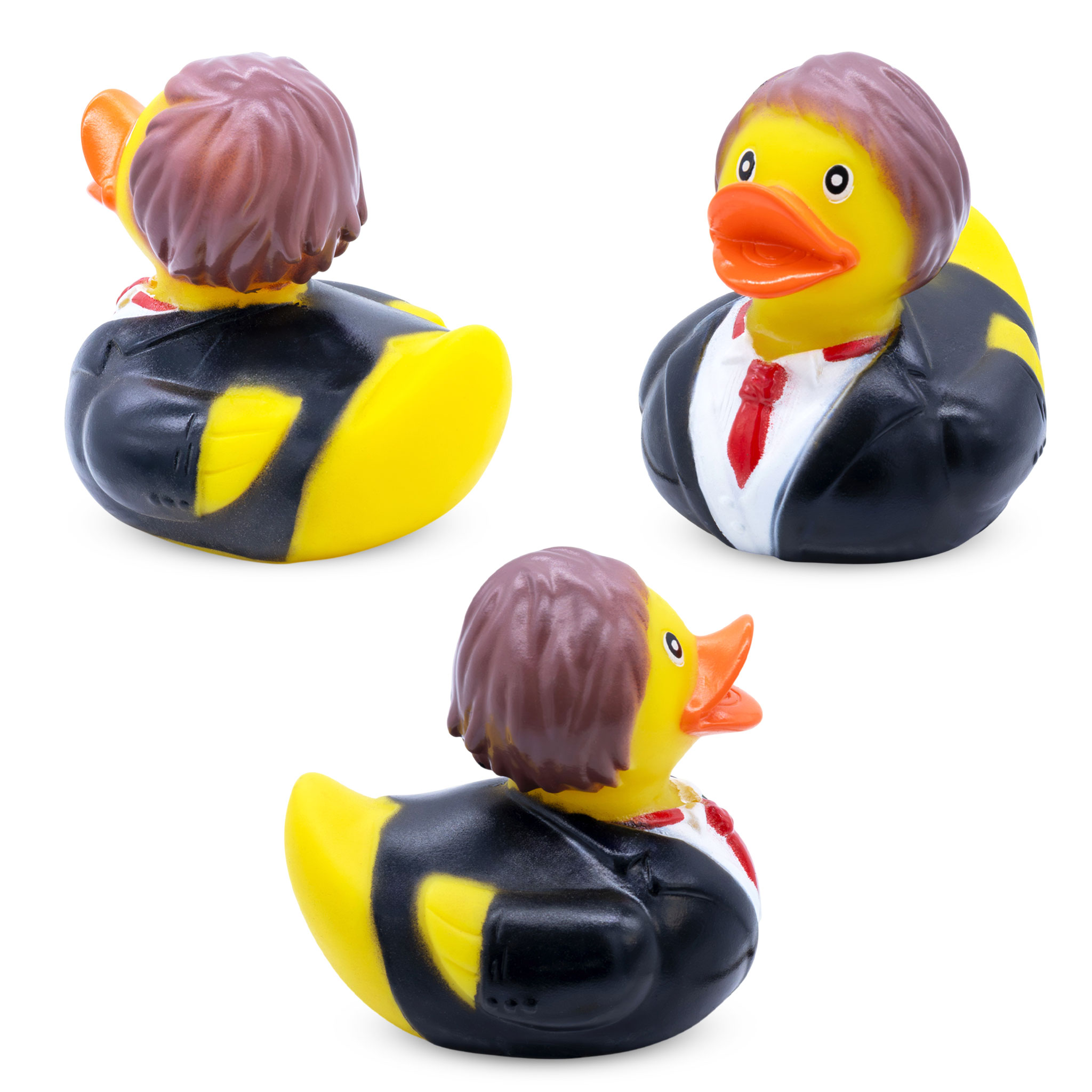 Brautpaar Quietscheente 2er Set für Hochzeitsgeschenk - 8 cm - Badeente Hochzeitspaar Braut und Bräutigam