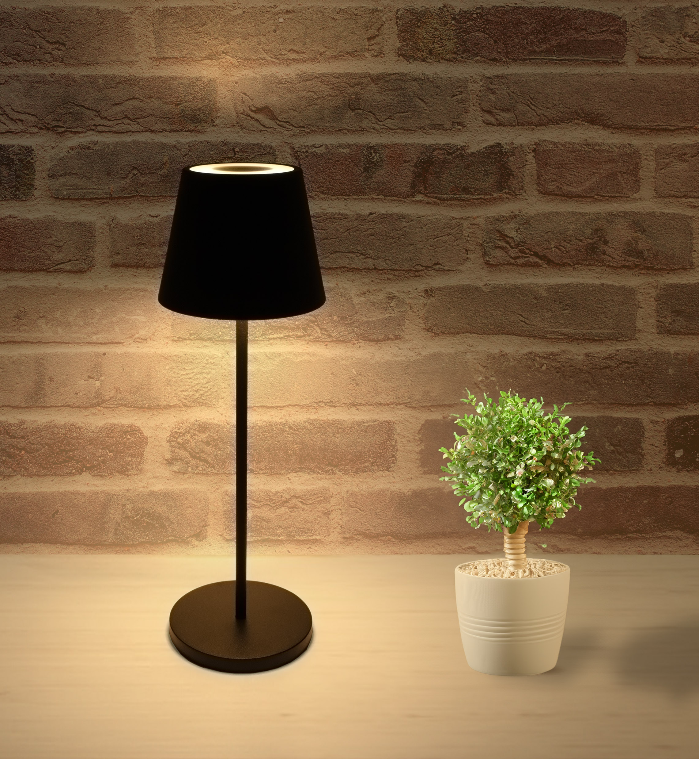 LED Akku Touchleuchte Multi Color mit Ladestation - 35 x 11 cm