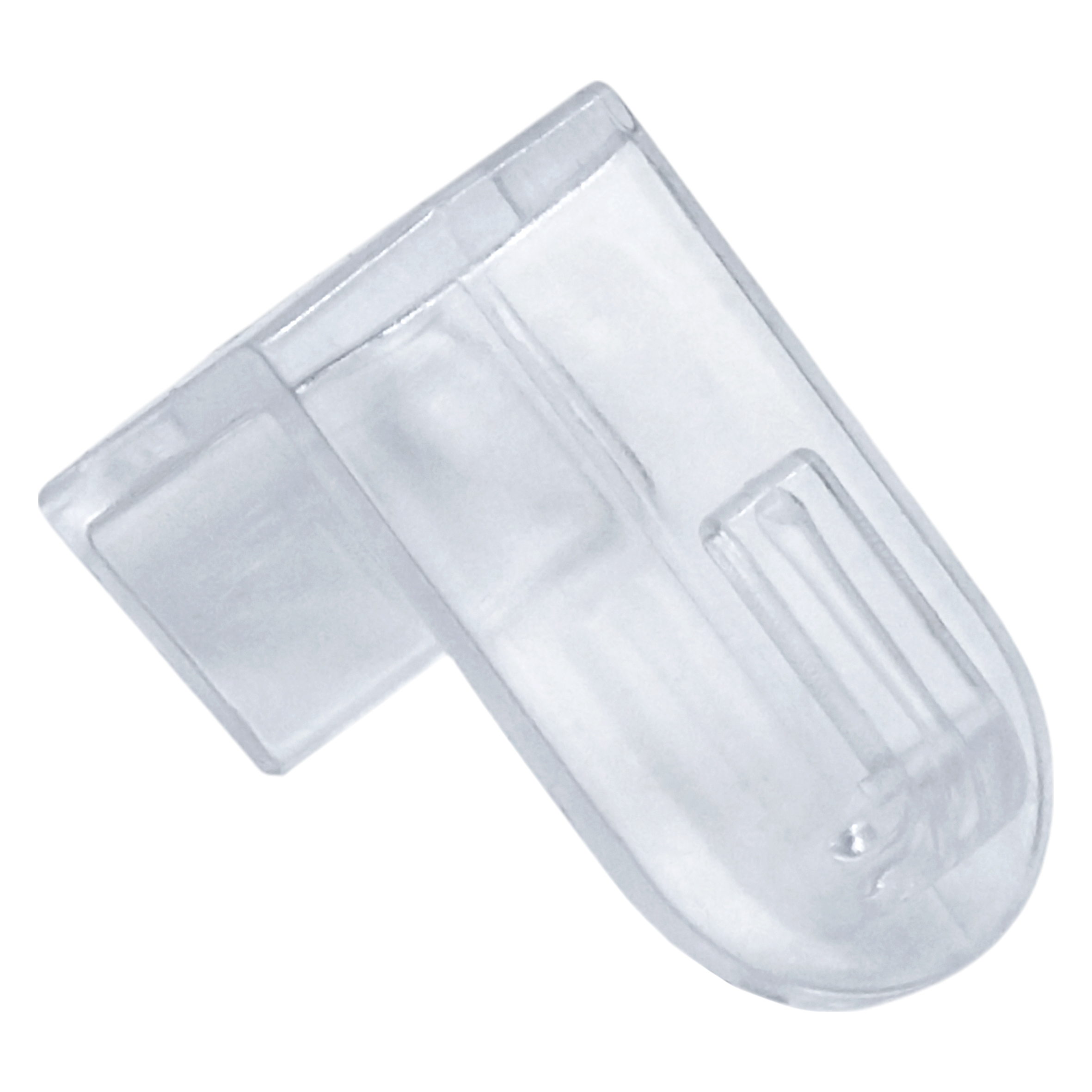 Kunststoff Fensterhaken transparent für 18 mm Rahmendicke - 24 Stück - Fensterclip zum Anbringen von Lichterketten und Girlanden