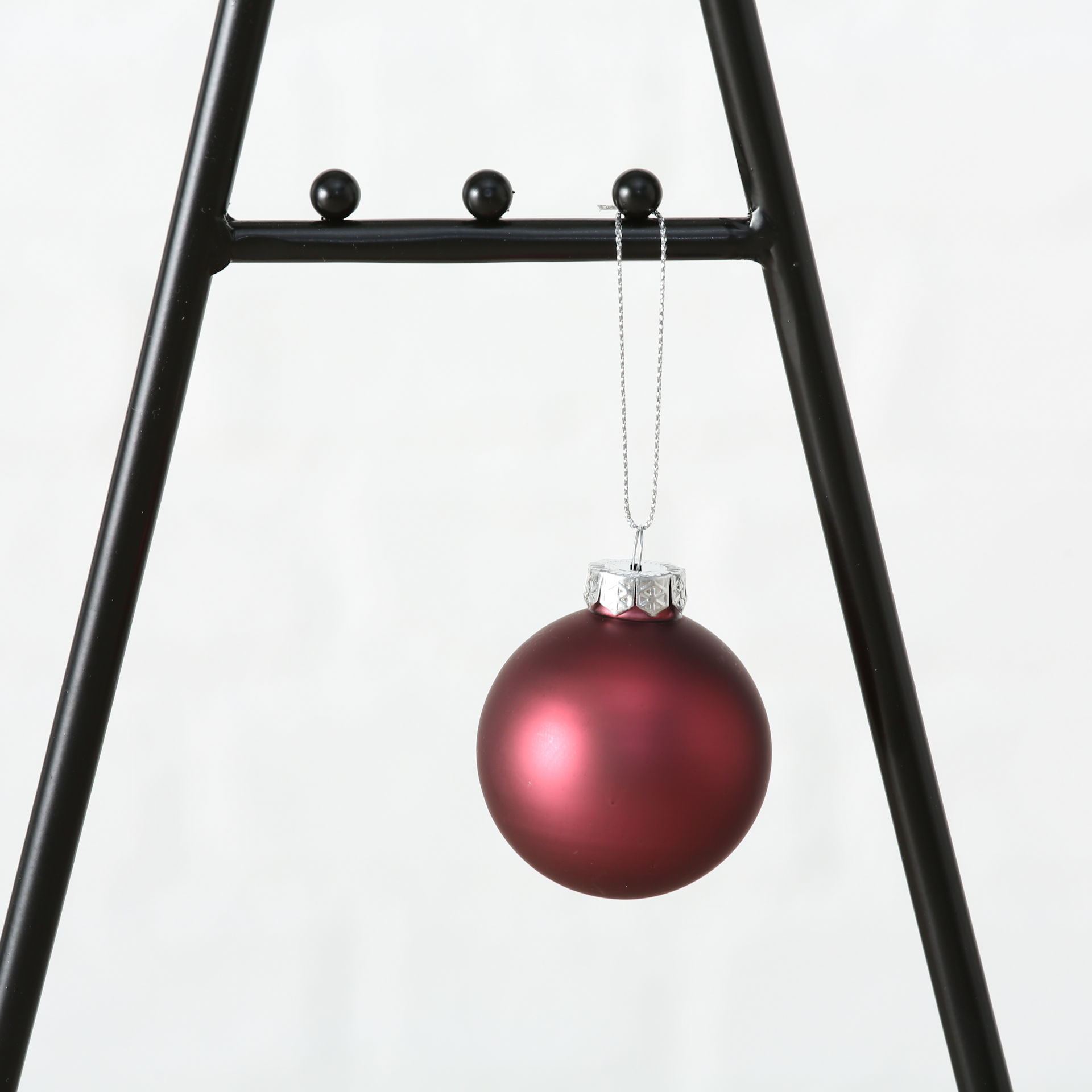 Metall Tannenbaum schwarz - 2 Größen - Weihnachts Deko Ständer mit Haken für Zierschmuck