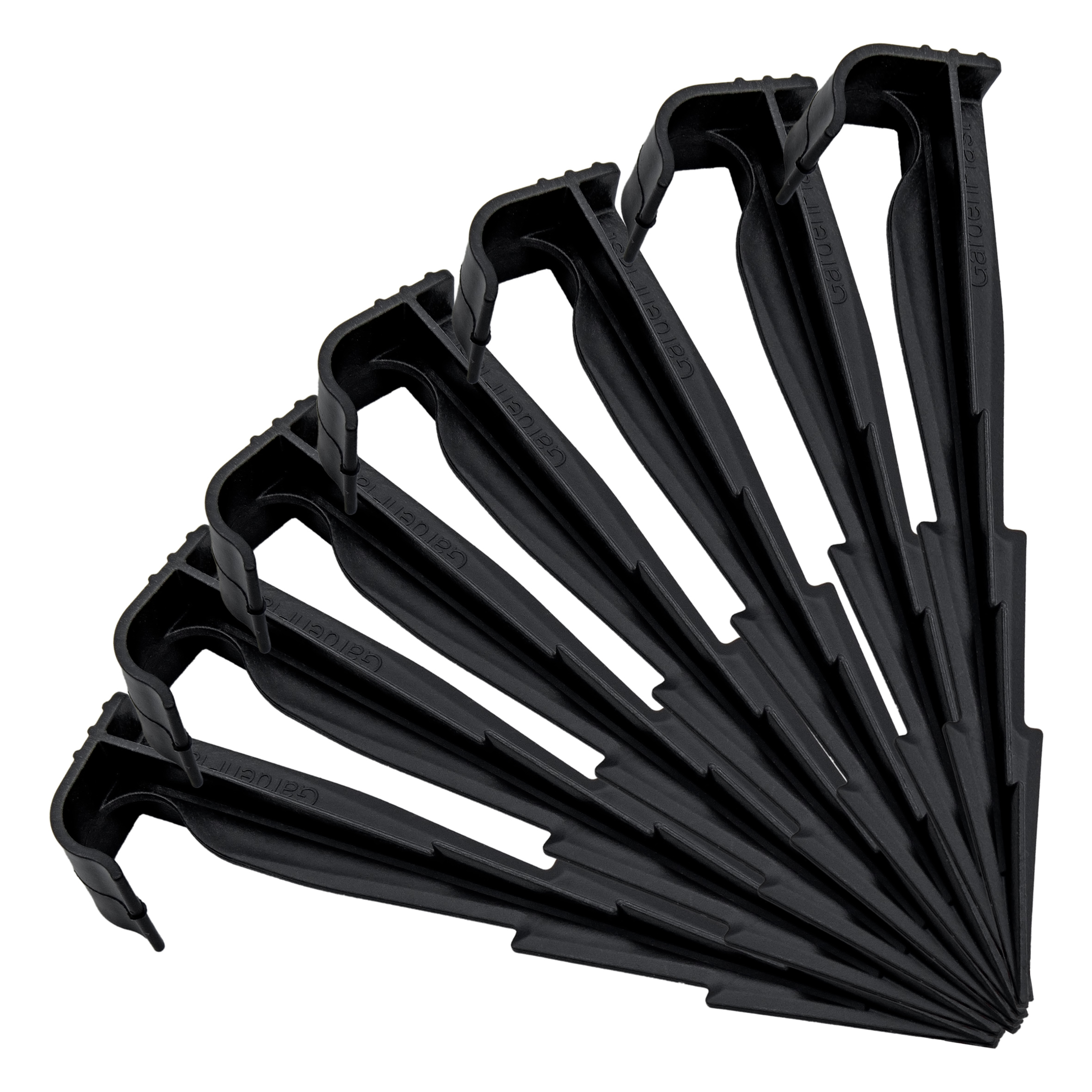 Gartenschlauch Bodenanker schwarz 16 cm - 100 Stück - Erdspieß für Sprinkler und Bewässerungsschläuche
