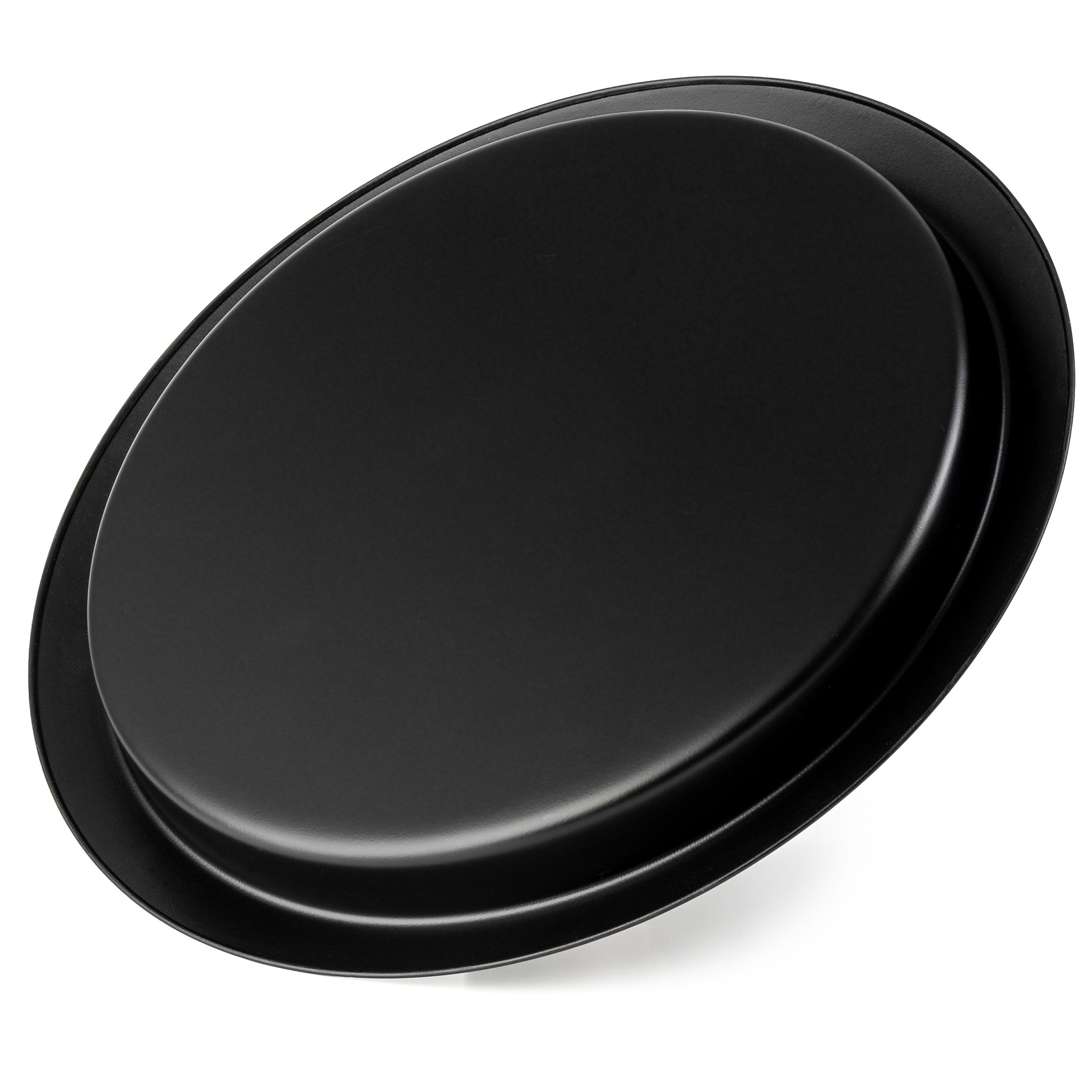Metall Tablett schwarz - Ø 35 cm - Deko- oder Kerzenteller
