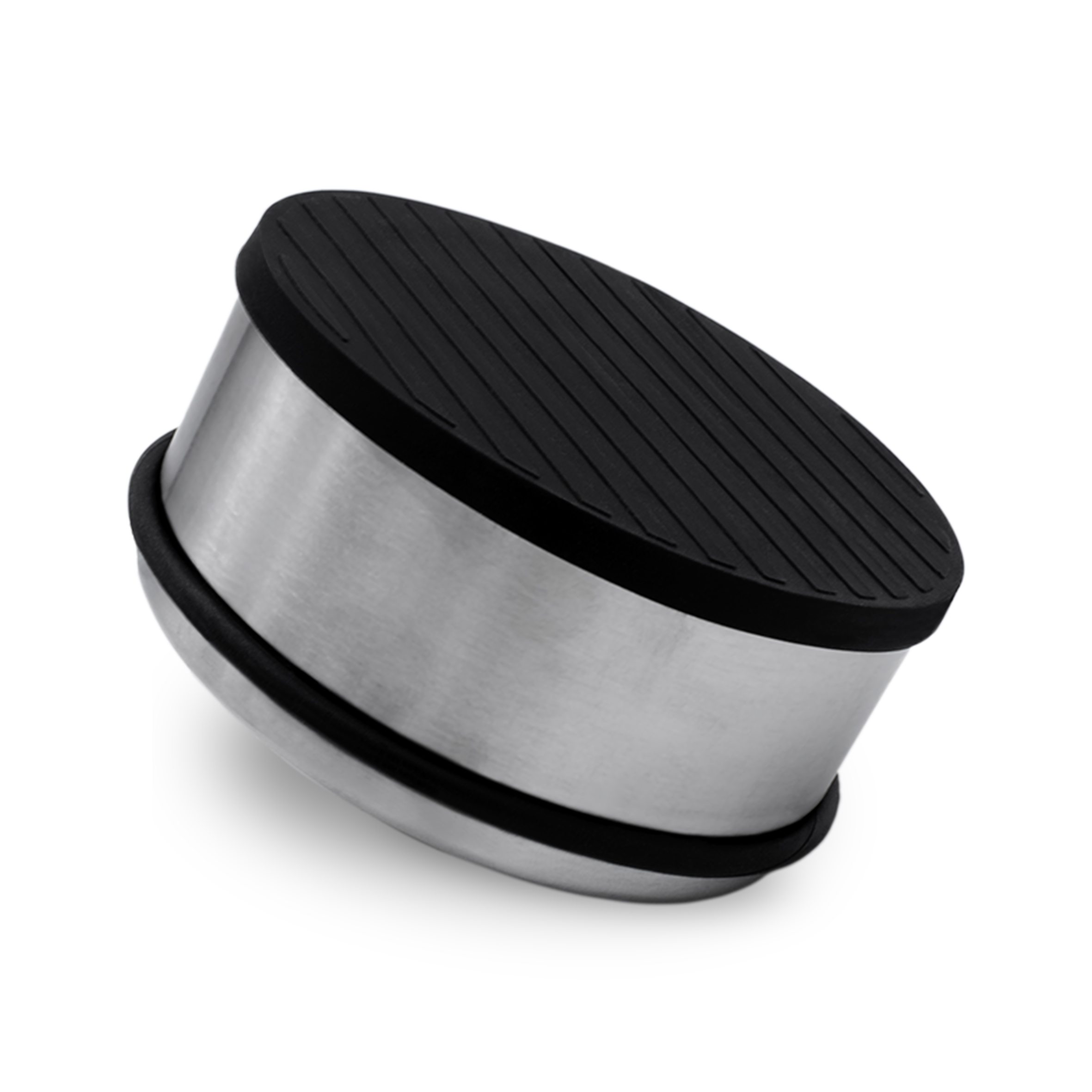 Edelstahl Türstopper in silber - 11 cm - Türpuffer aus Metall mit rutschfester Unterseite
