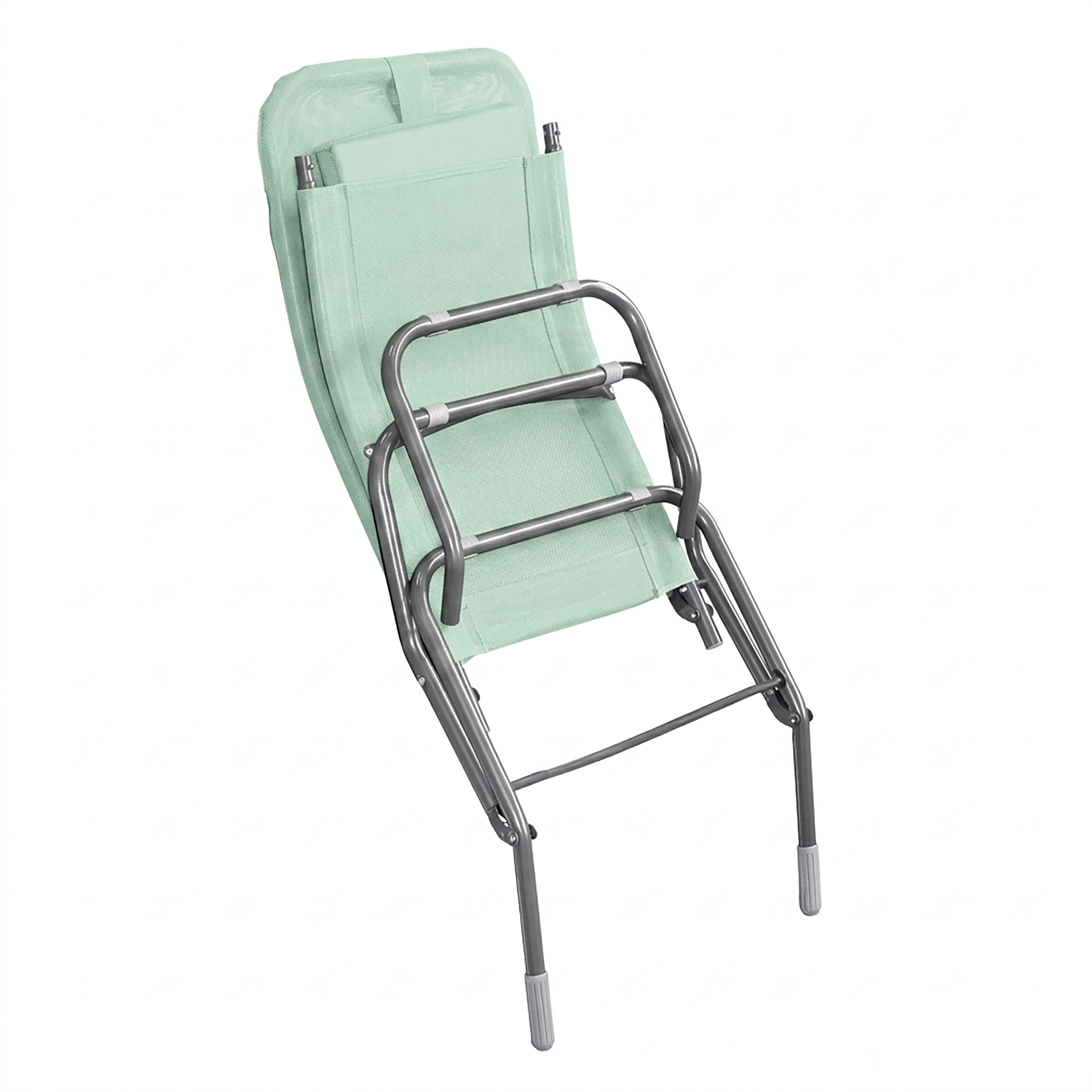 Gesundheitsliege mit Kopfkissen 190 cm - grün - Klappbare Garten Sonnen Liege - Pool Bäder Spa Garten Balkon Sonnen Liege
