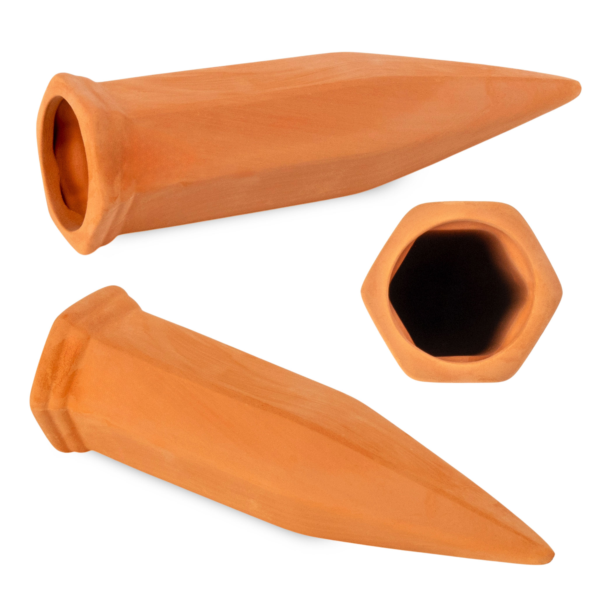 Tonkegel Wasserspender Aufsatz für PET Flasche - 6er Set - Gießkegel für Topfpflanzen und Balkonkasten