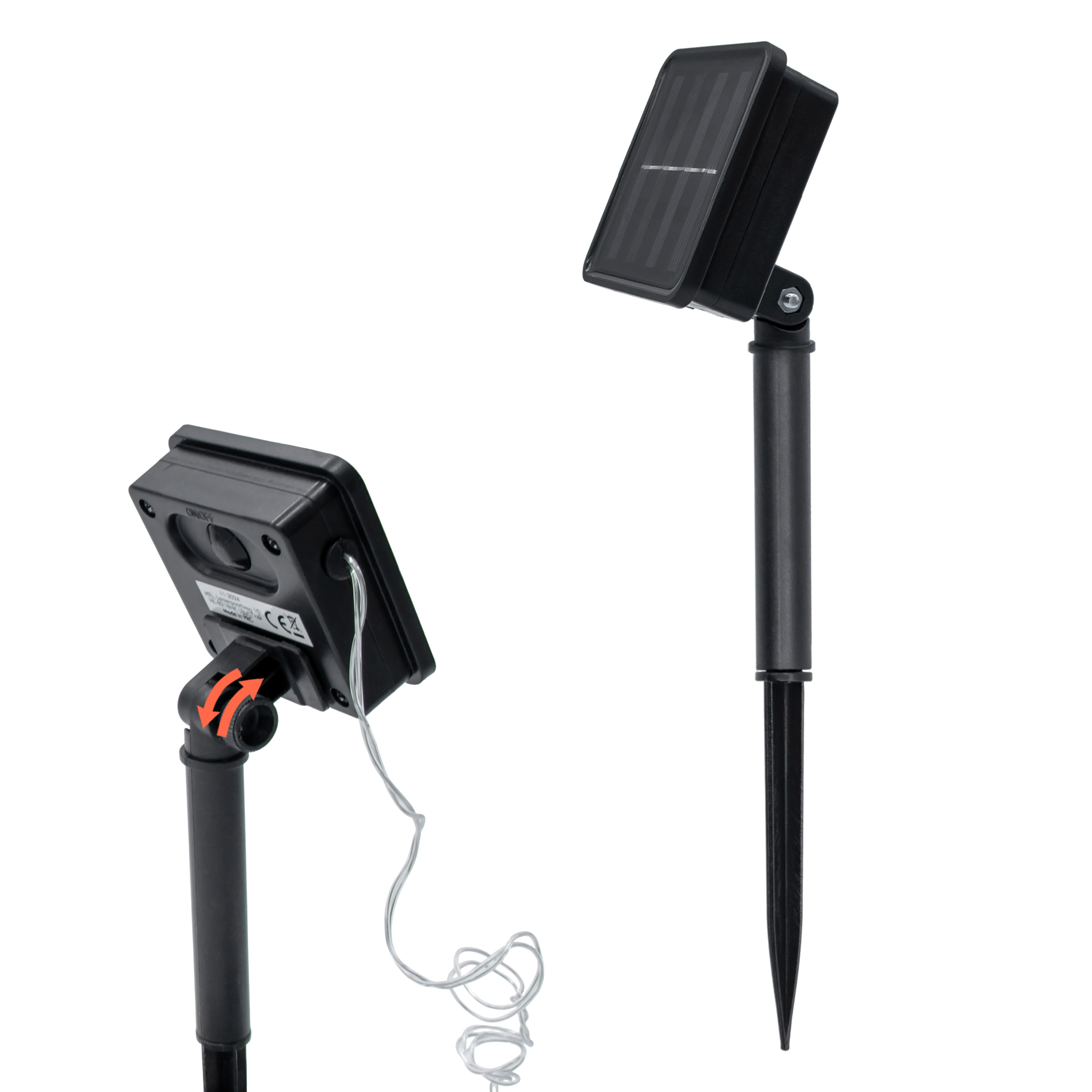 LED Solar Lichterkette - 10 LED - Party Beleuchtung mit weißen Lampions