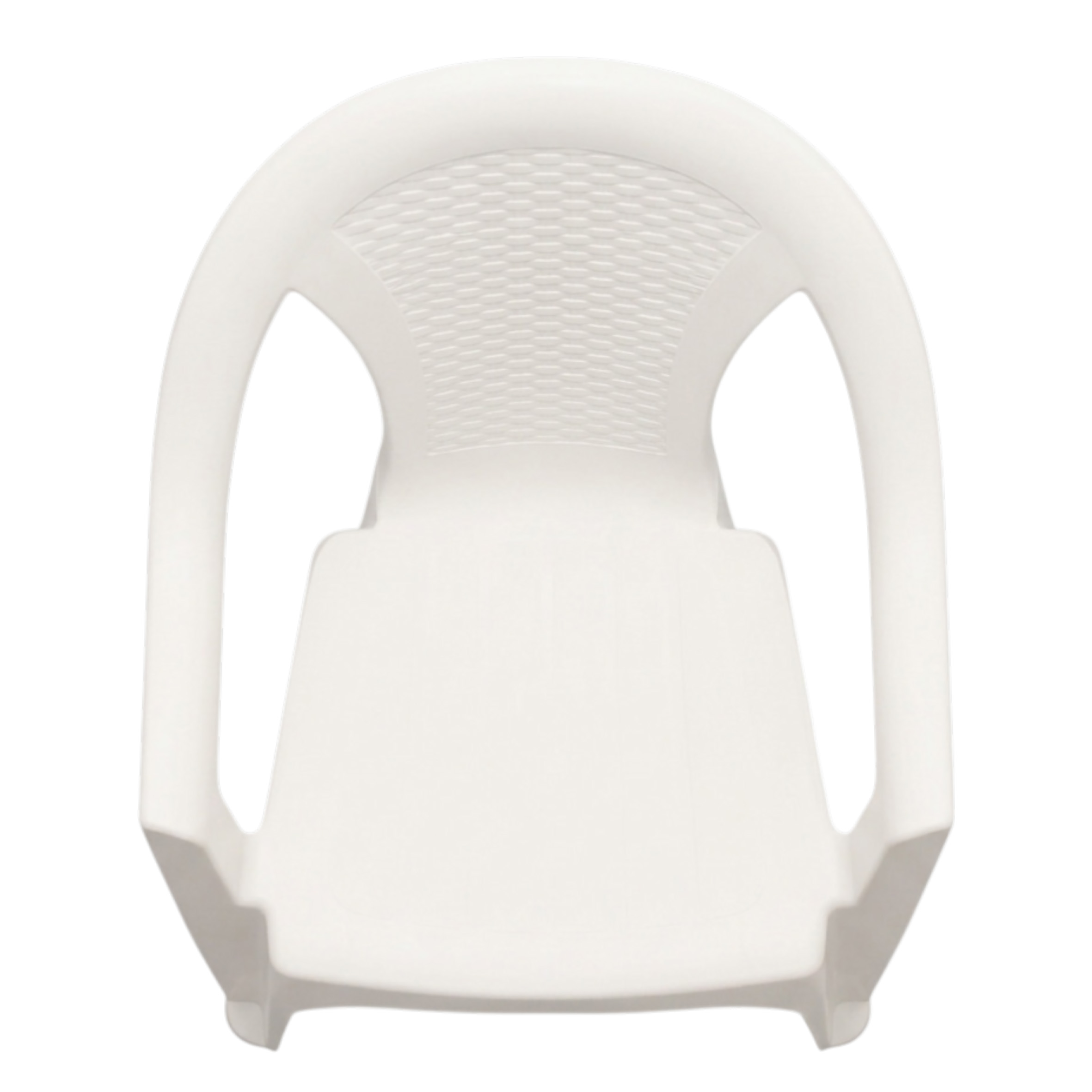 Gartenstuhl weiß in Rattan Optik ca. 82 cm x 55 cm x 52 cm, stapelbar - einzeln oder in 4er Set