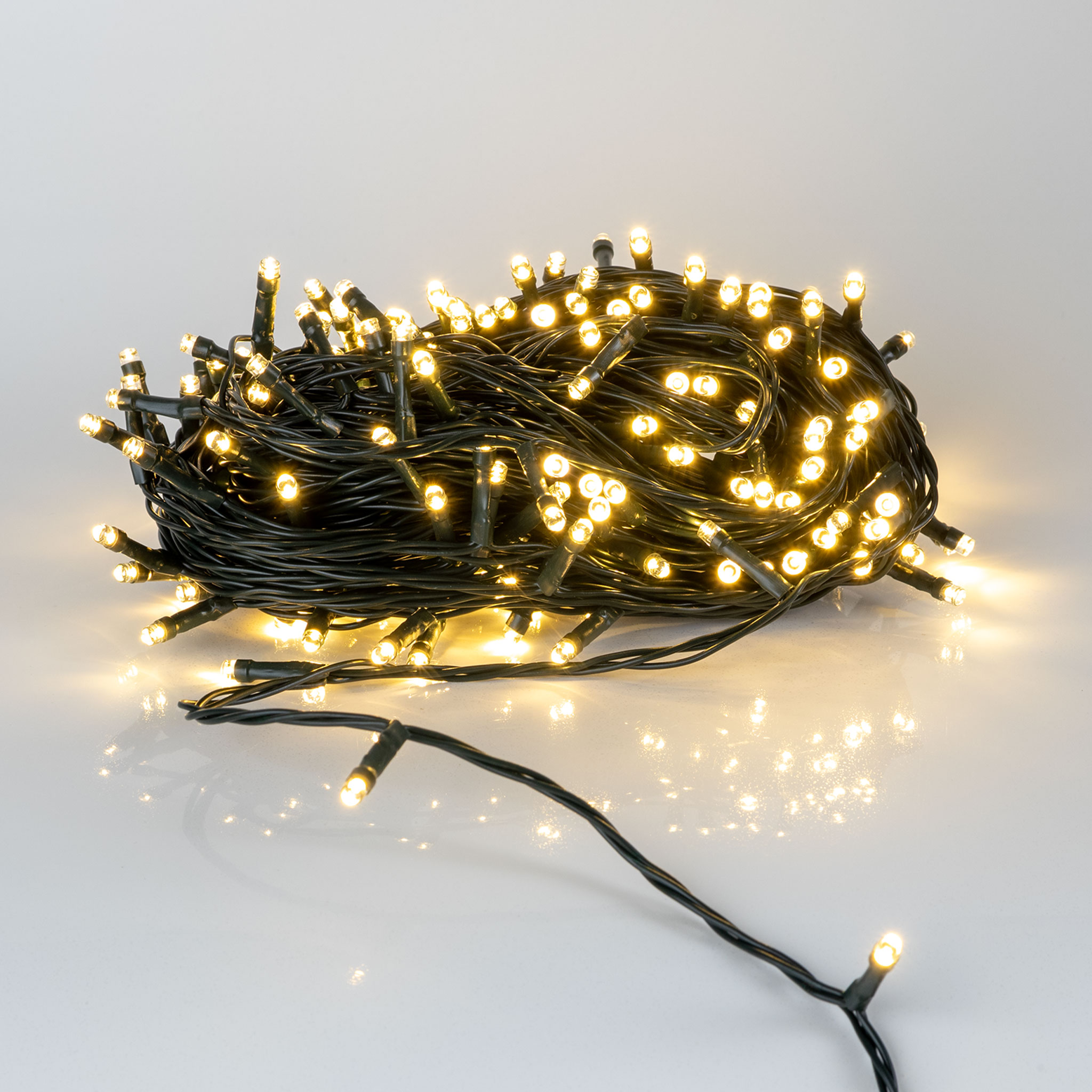 LED Weihnachts Lichterkette warm weiß - 20 m / 200 LED - Garten Deko Beleuchtung