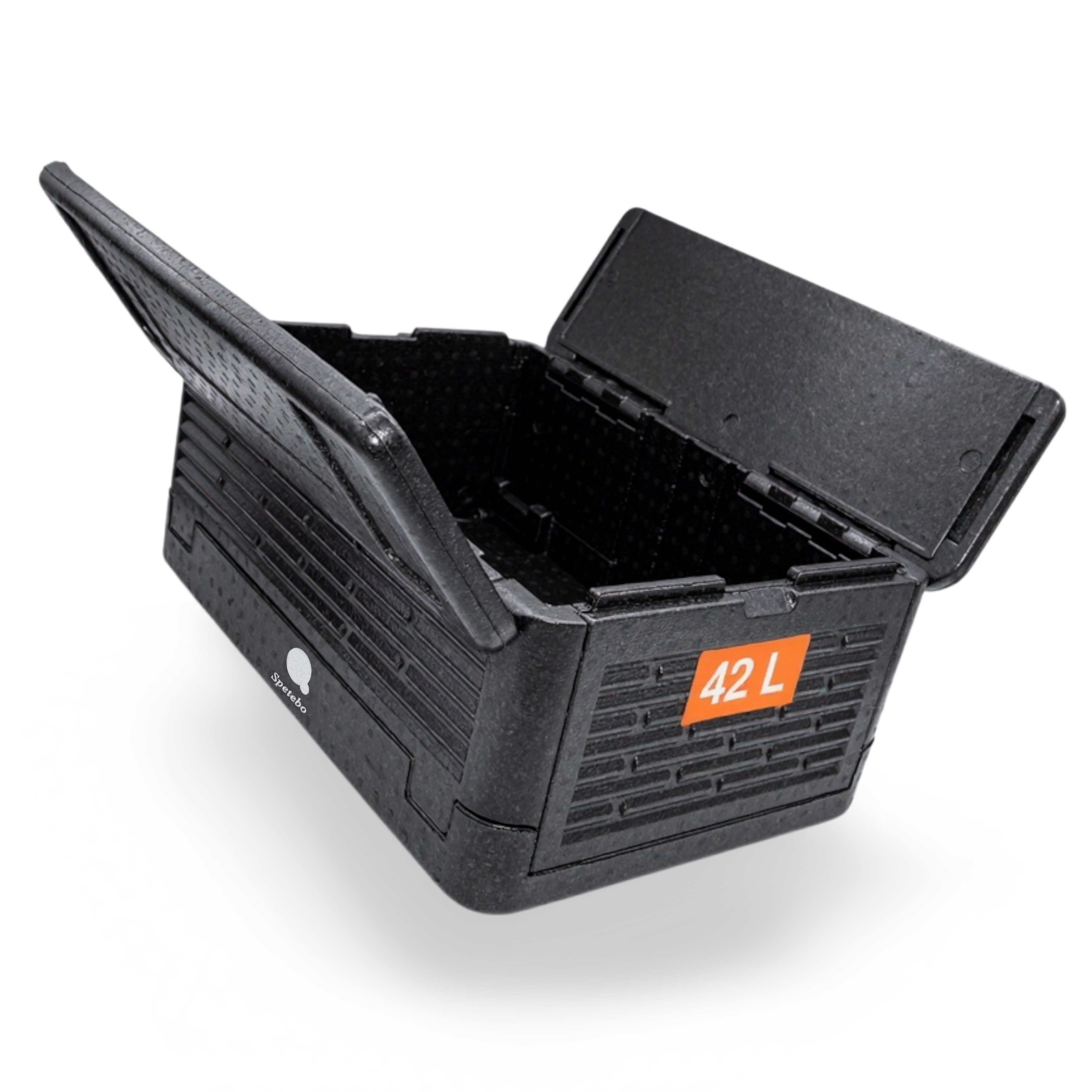 Thermobox faltbar schwarz zum Warmhalten und Kühlen - 42 L - Warmhaltebox für Essen klappbar 60 x 41 cm