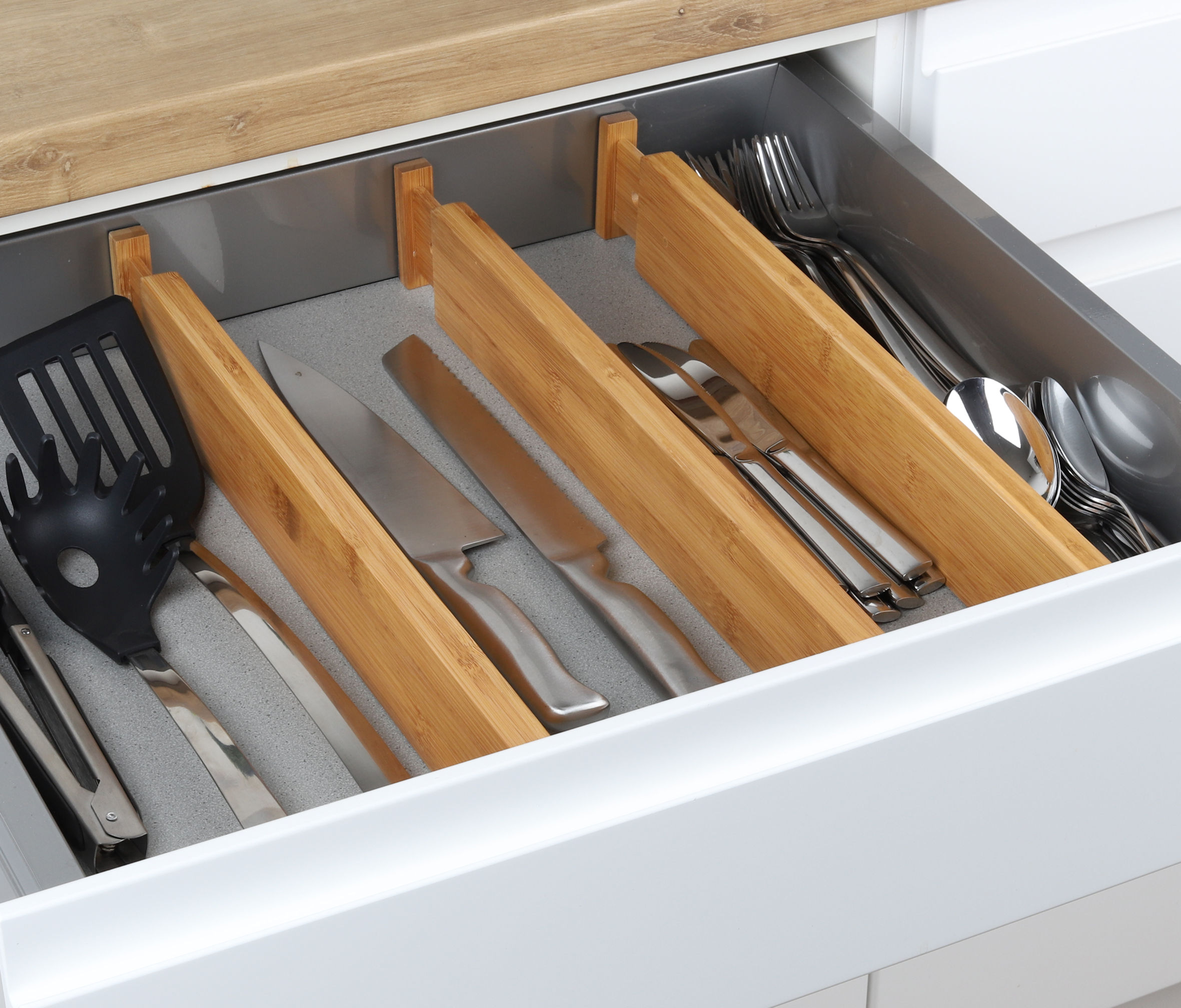 Bambus Schubladenteiler - 4er Set