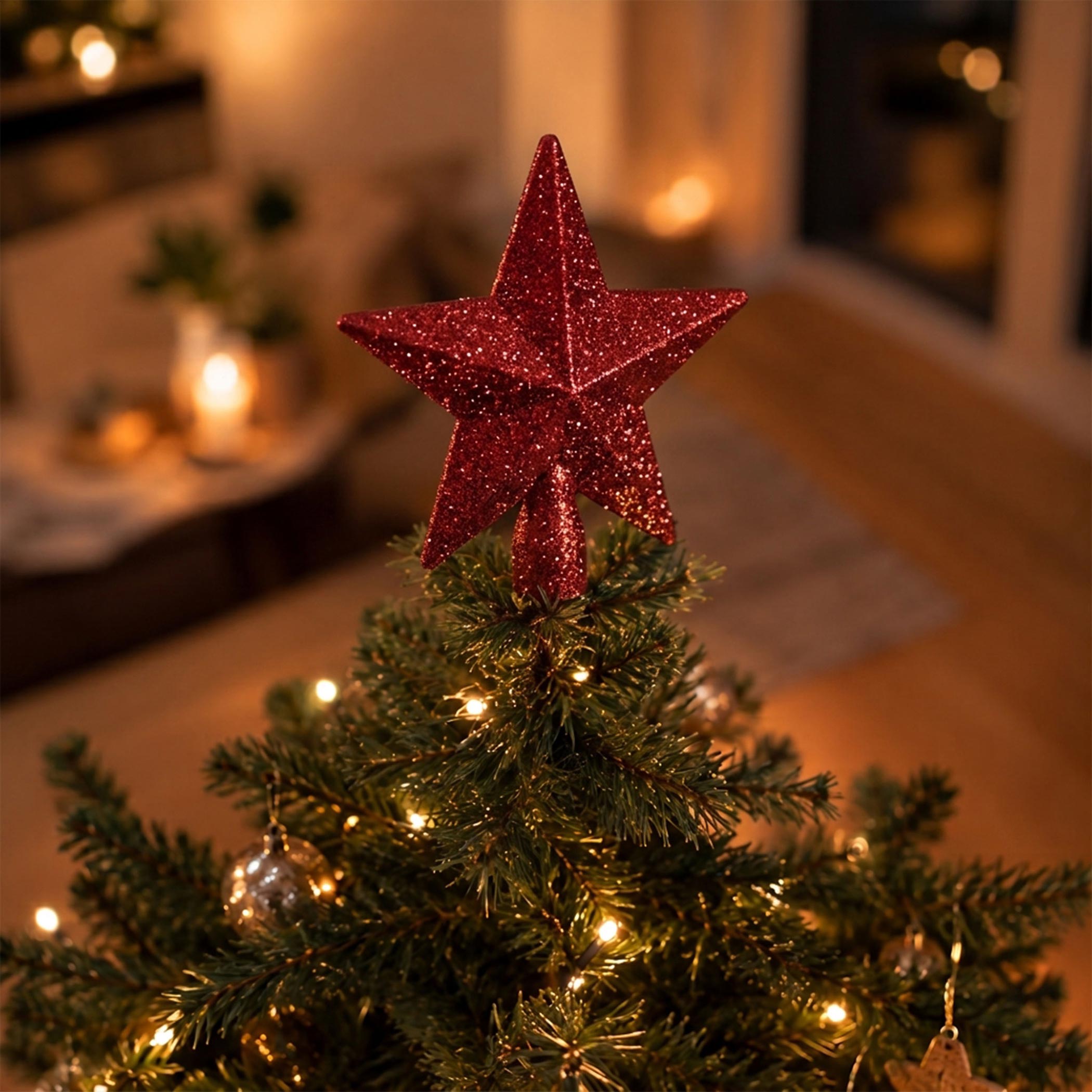 Weihnachtsbaum Spitze 19 cm - Farbe wählbar
