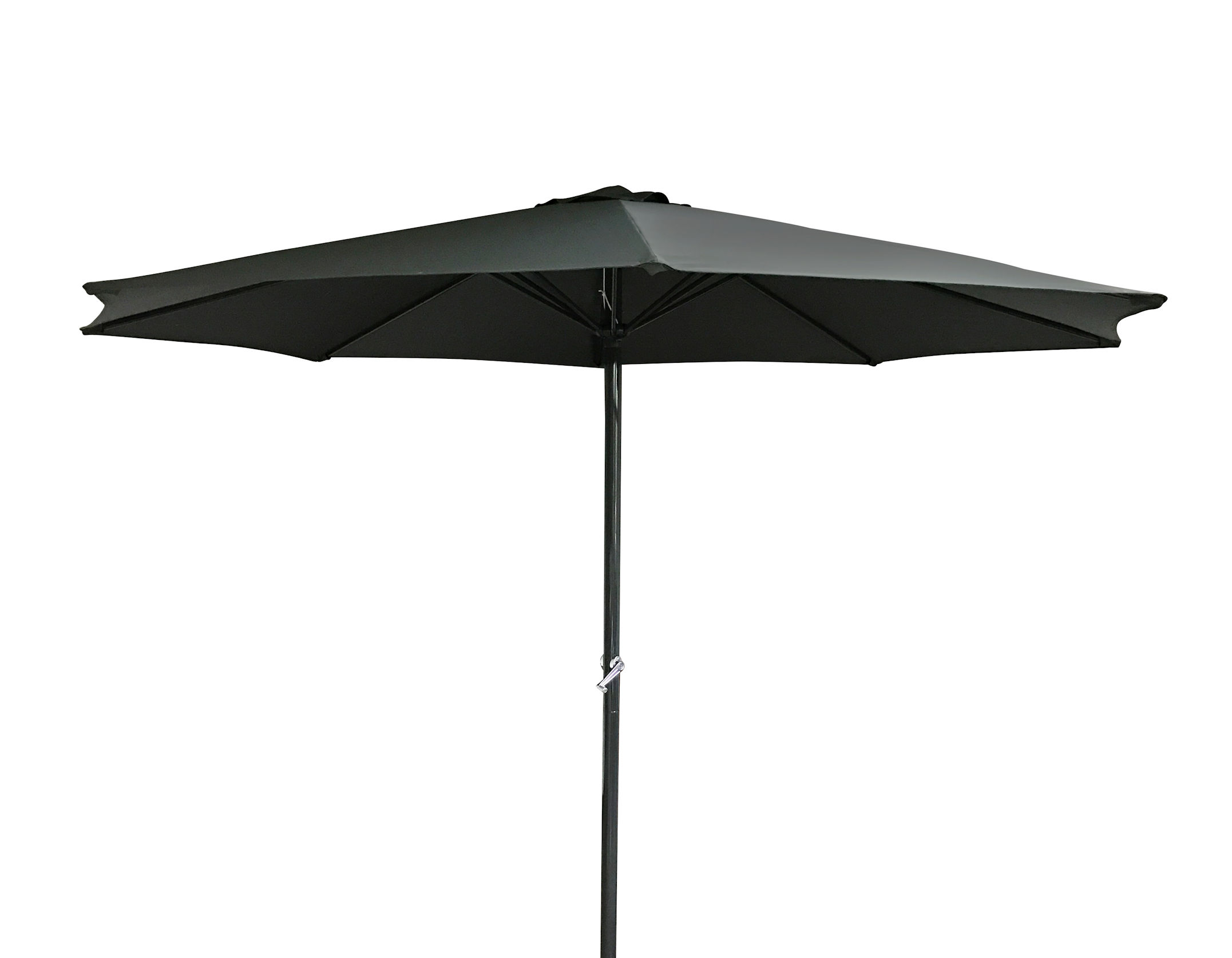 beige Kurbel Schirm Terrasse Marktschirm 300 cm Alu Landhaus Sonnenschirm 3m 